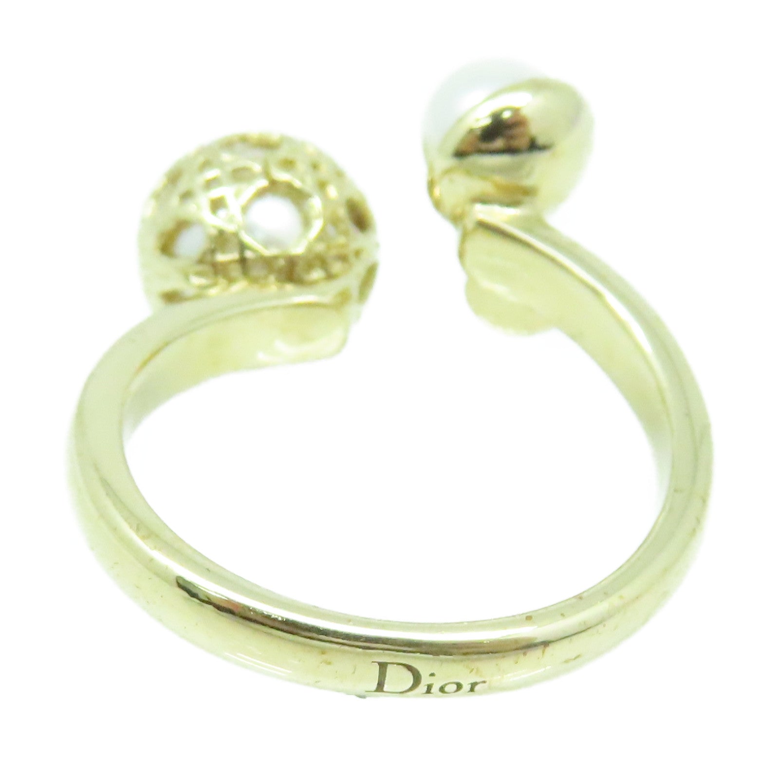 Dior 金属/仿珍珠Ring戒指US#7.25