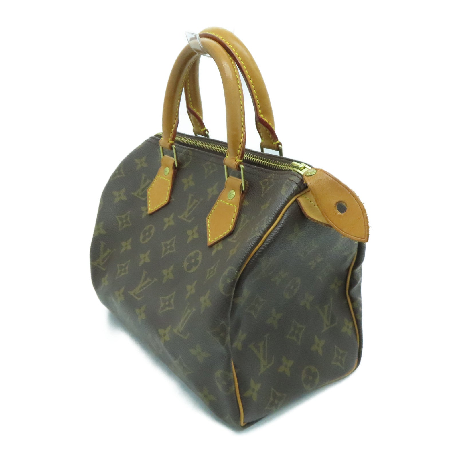 LOUIS VUITTON Monogram Speedy 25金扣手挽袋啡色