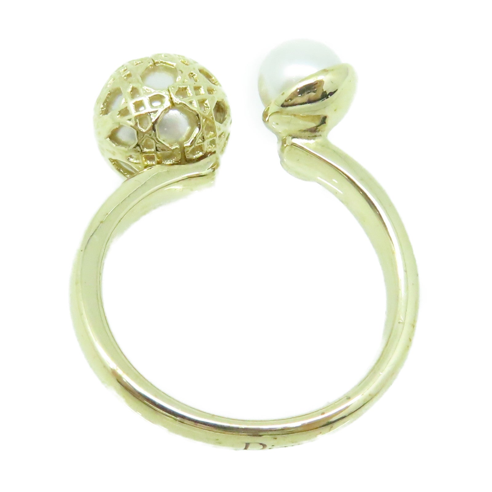 Dior 金属/仿珍珠Ring戒指US#7.25