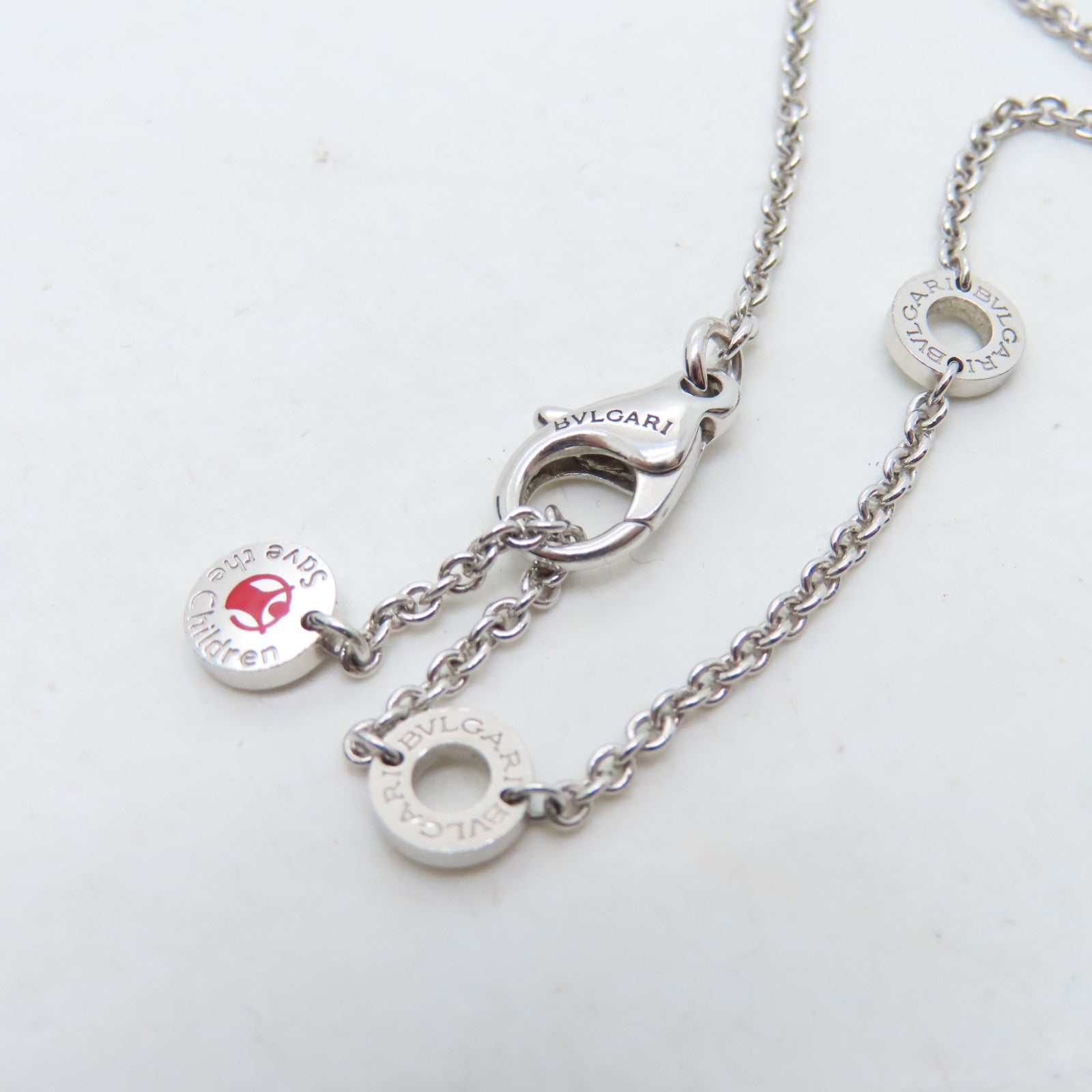 BVLGARI Ceramic B-Zero Necklace Silver Black