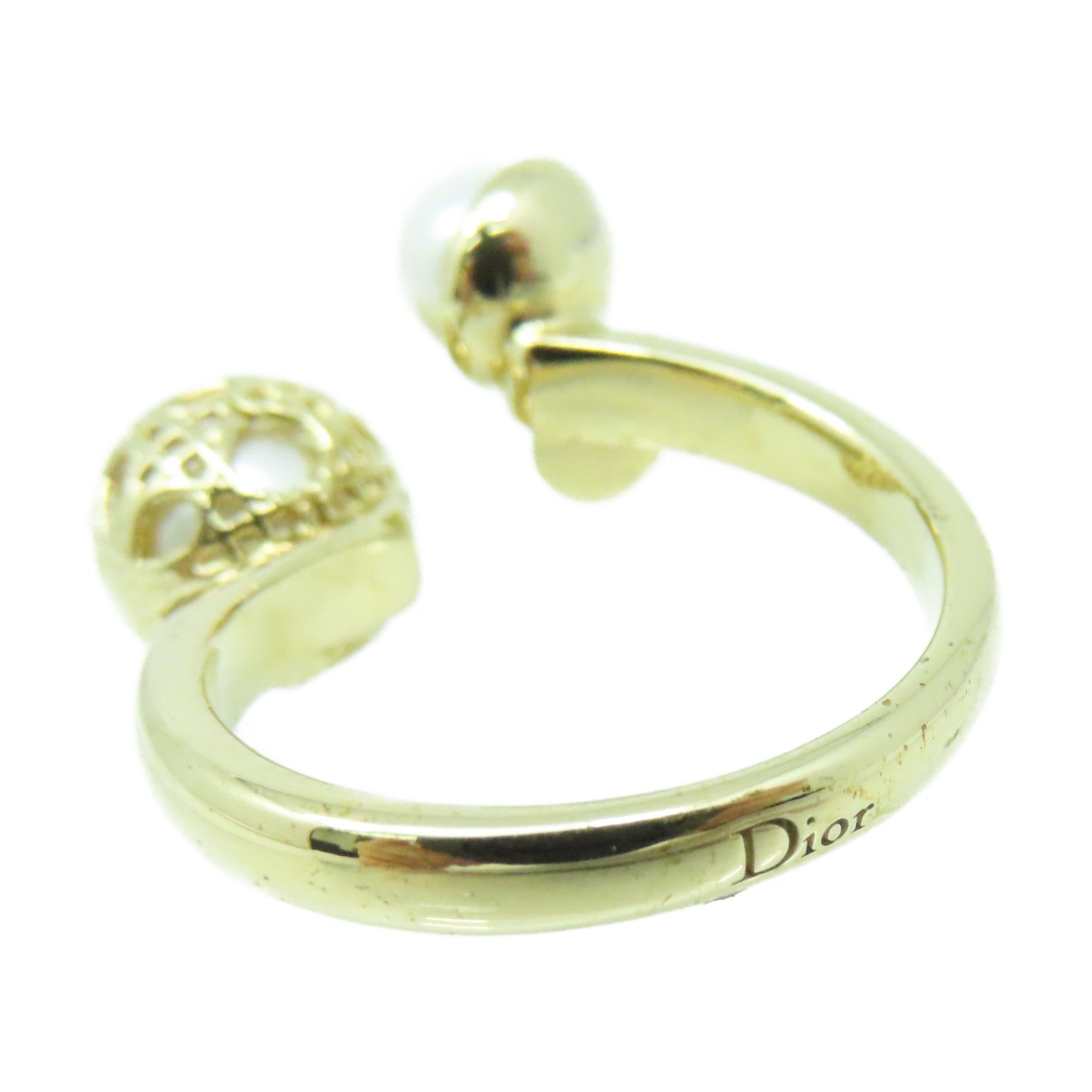 Dior 金属/仿珍珠Ring戒指US#7.25