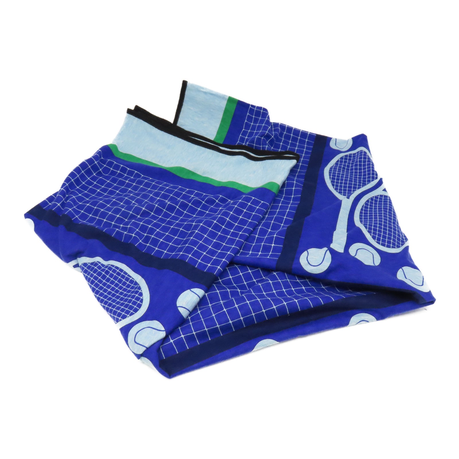HERMES 纯棉Cotton Scarf颈巾蓝色