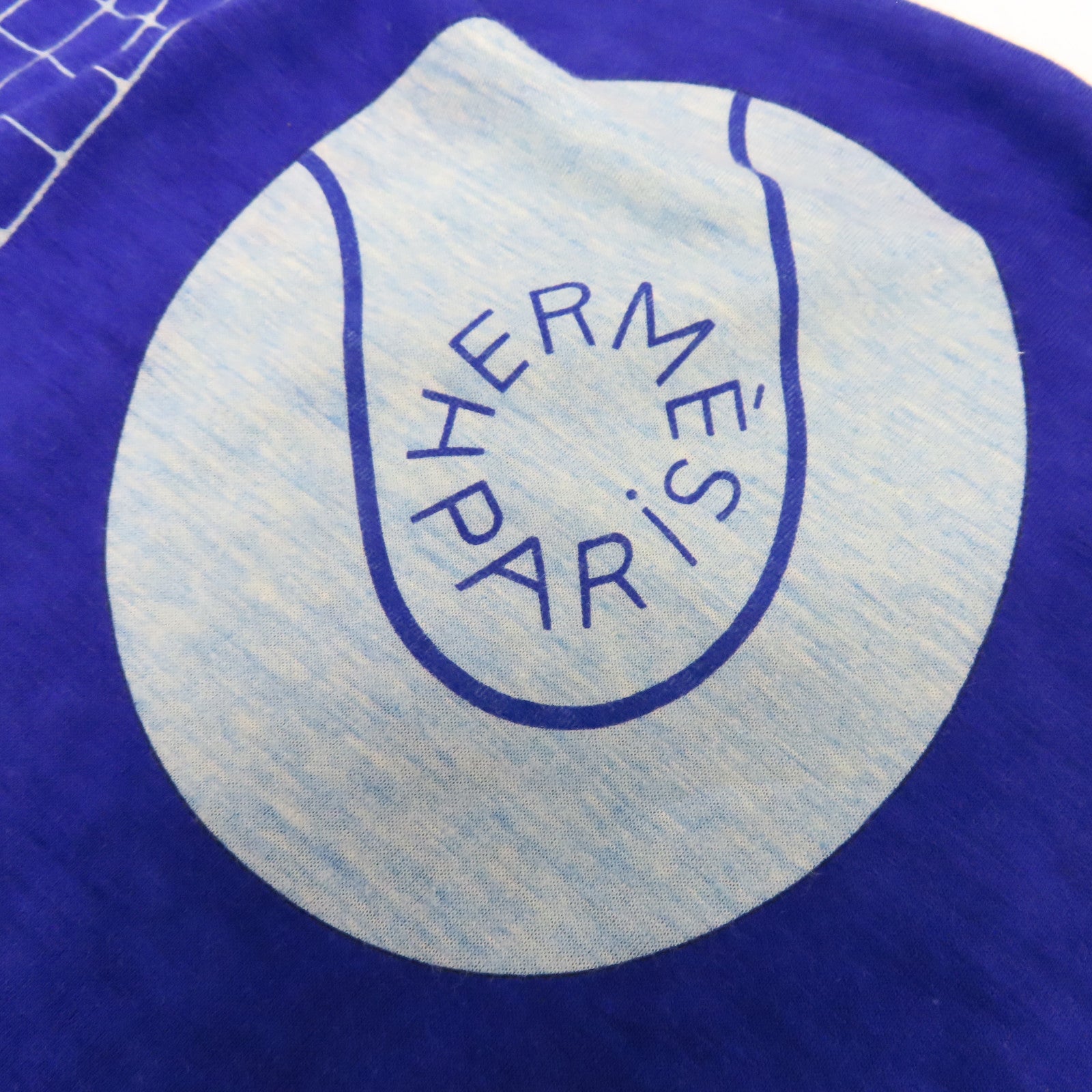 HERMES 纯棉Cotton Scarf颈巾蓝色