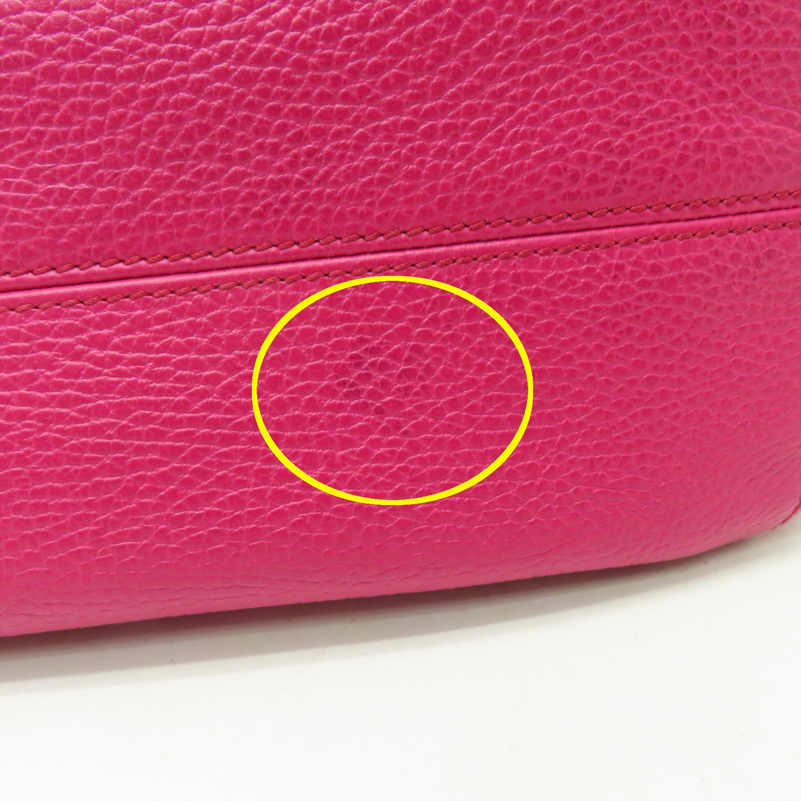GUCCI 牛皮皮革Tote Bag金扣肩背袋桃紅色