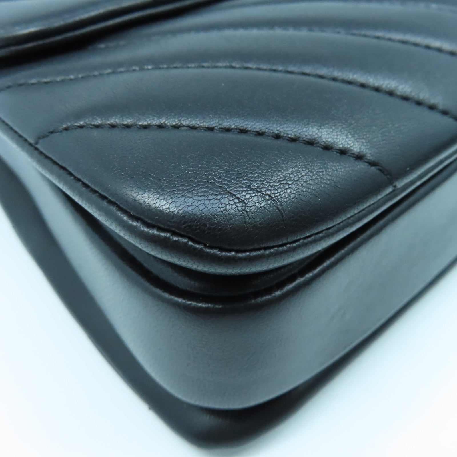 CHANEL 斜紋羊皮皮革Small Trendy CC Bag金扣手挽肩背兩用袋黑色