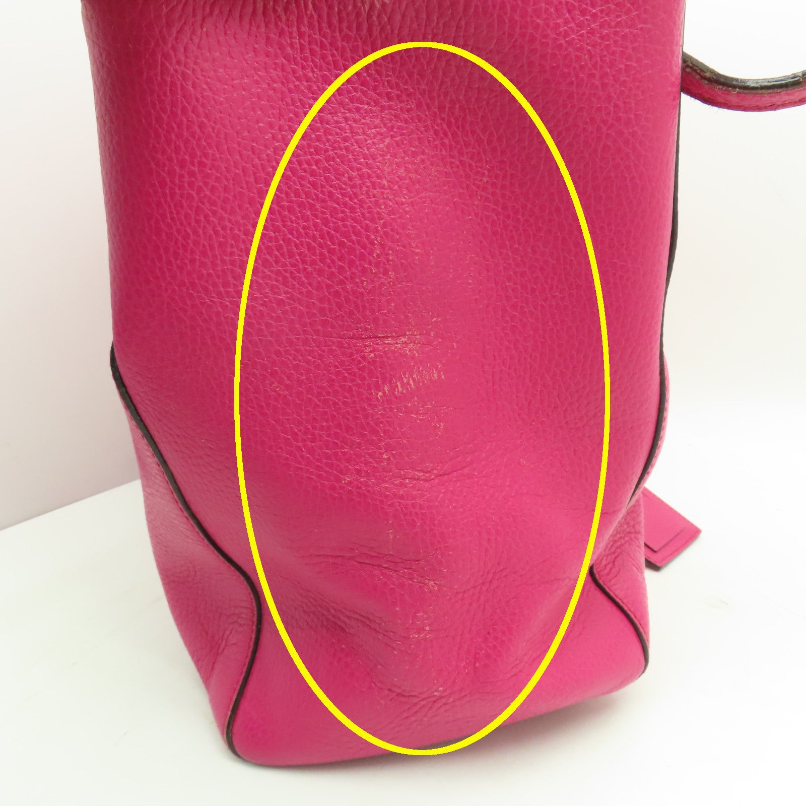 GUCCI 牛皮皮革Tote Bag金扣肩背袋桃紅色