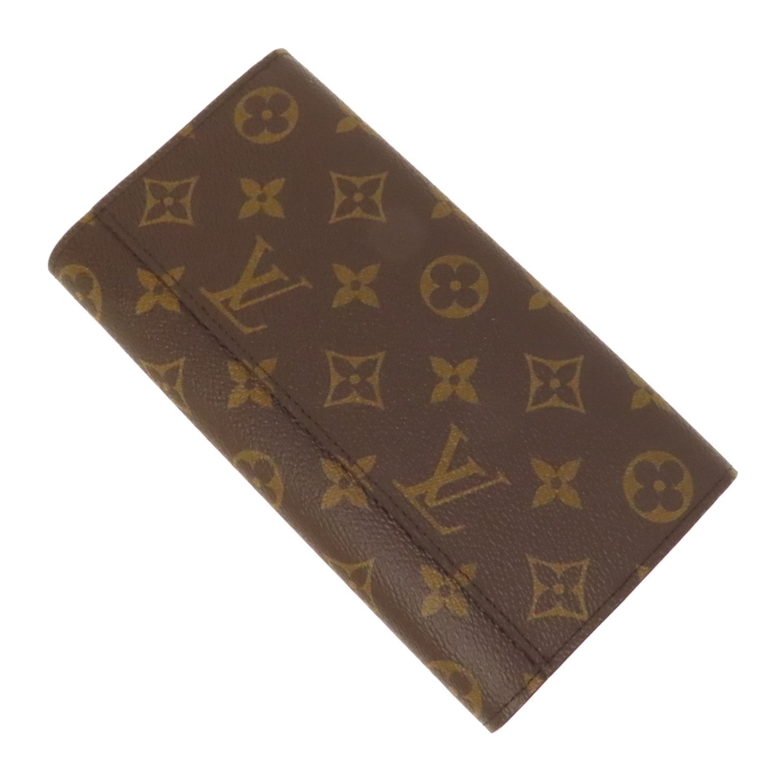 LOUIS VUITTON Monogram Sarah Wallet金扣長錢包啡色