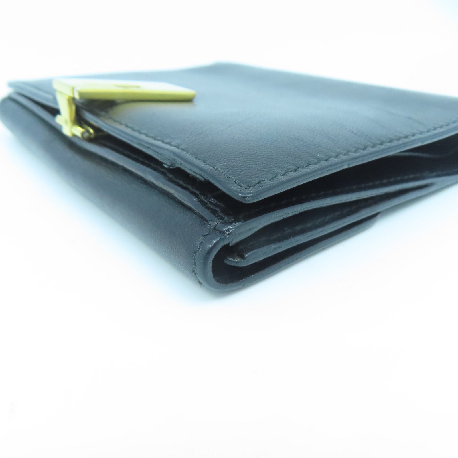 GUCCI 皮革Wallet金扣錢包黑色