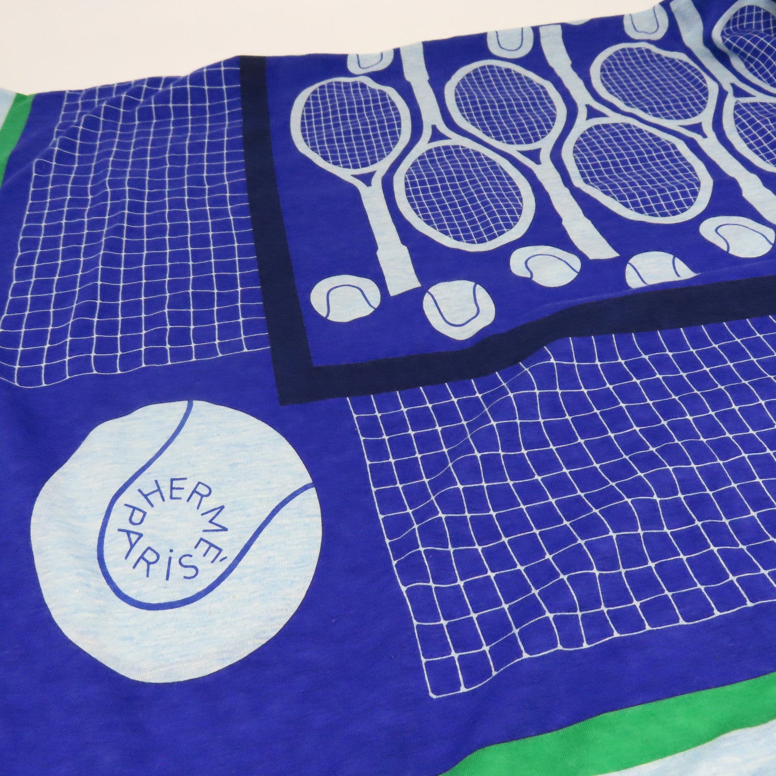 HERMES 纯棉Cotton Scarf颈巾蓝色