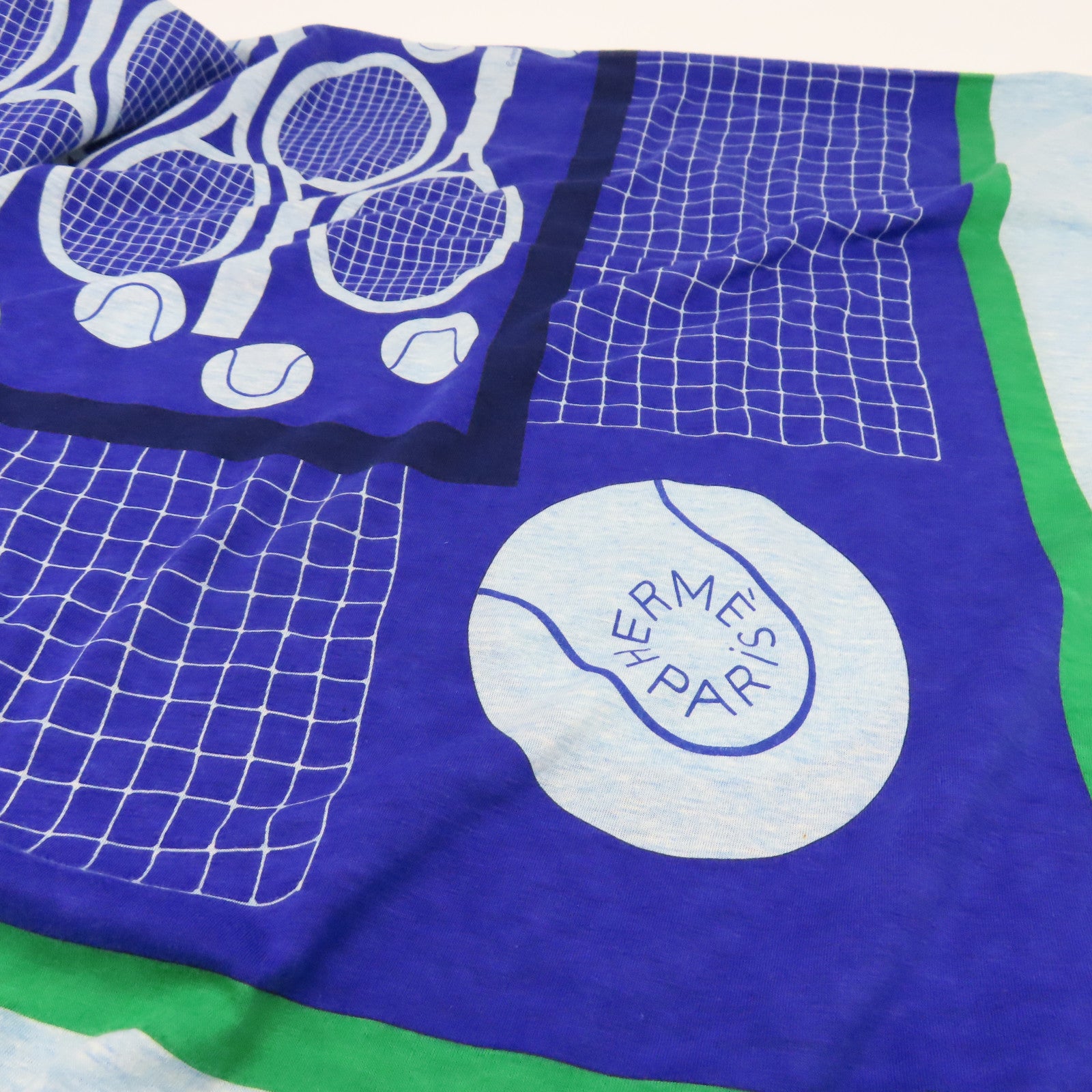 HERMES 纯棉Cotton Scarf颈巾蓝色