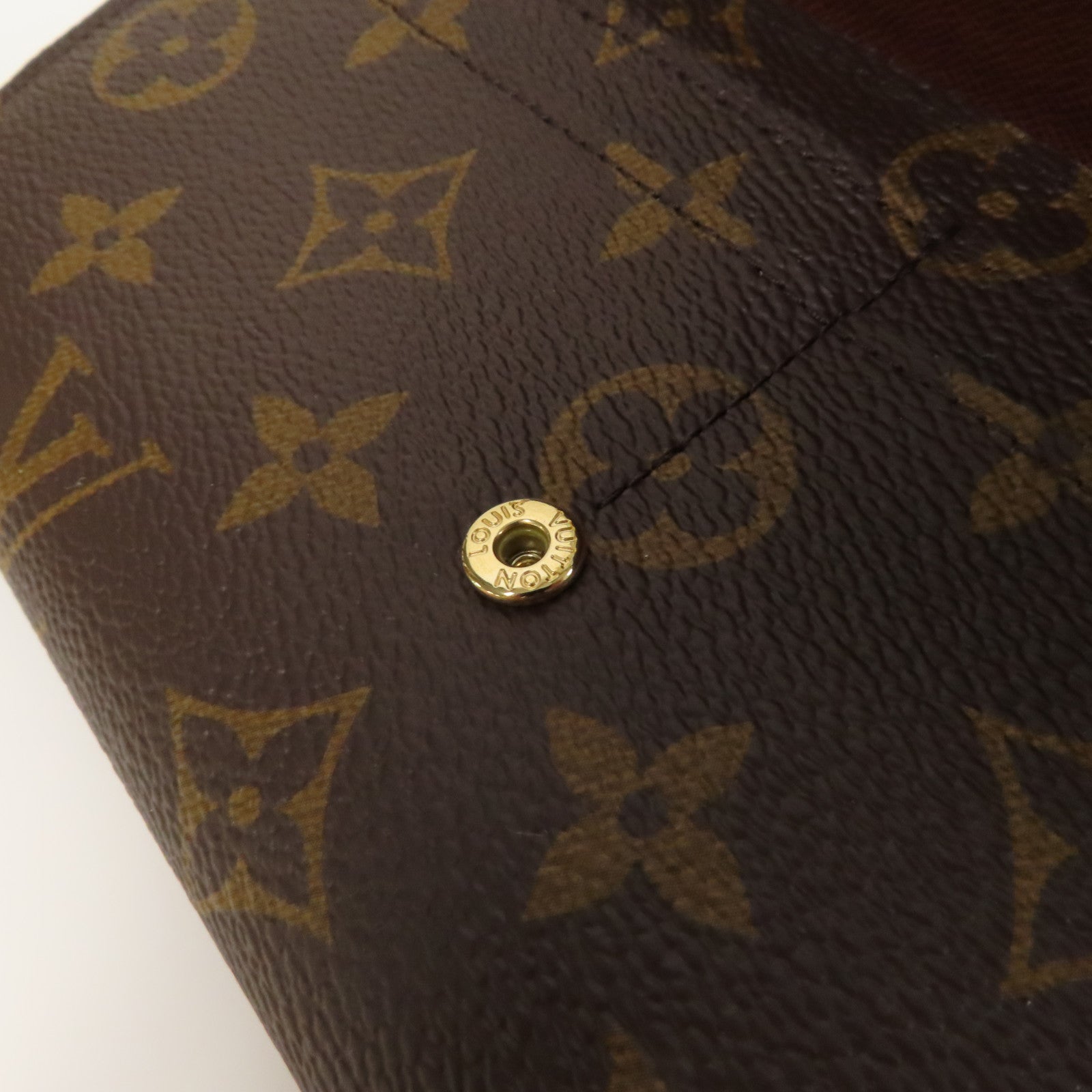 LOUIS VUITTON Monogram Sarah Wallet金扣長錢包啡色
