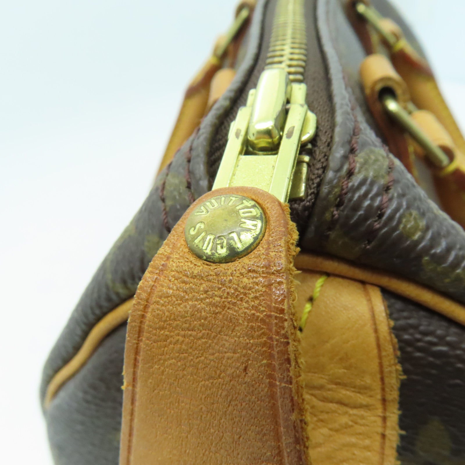 LOUIS VUITTON Monogram Speedy 25金扣手挽袋啡色