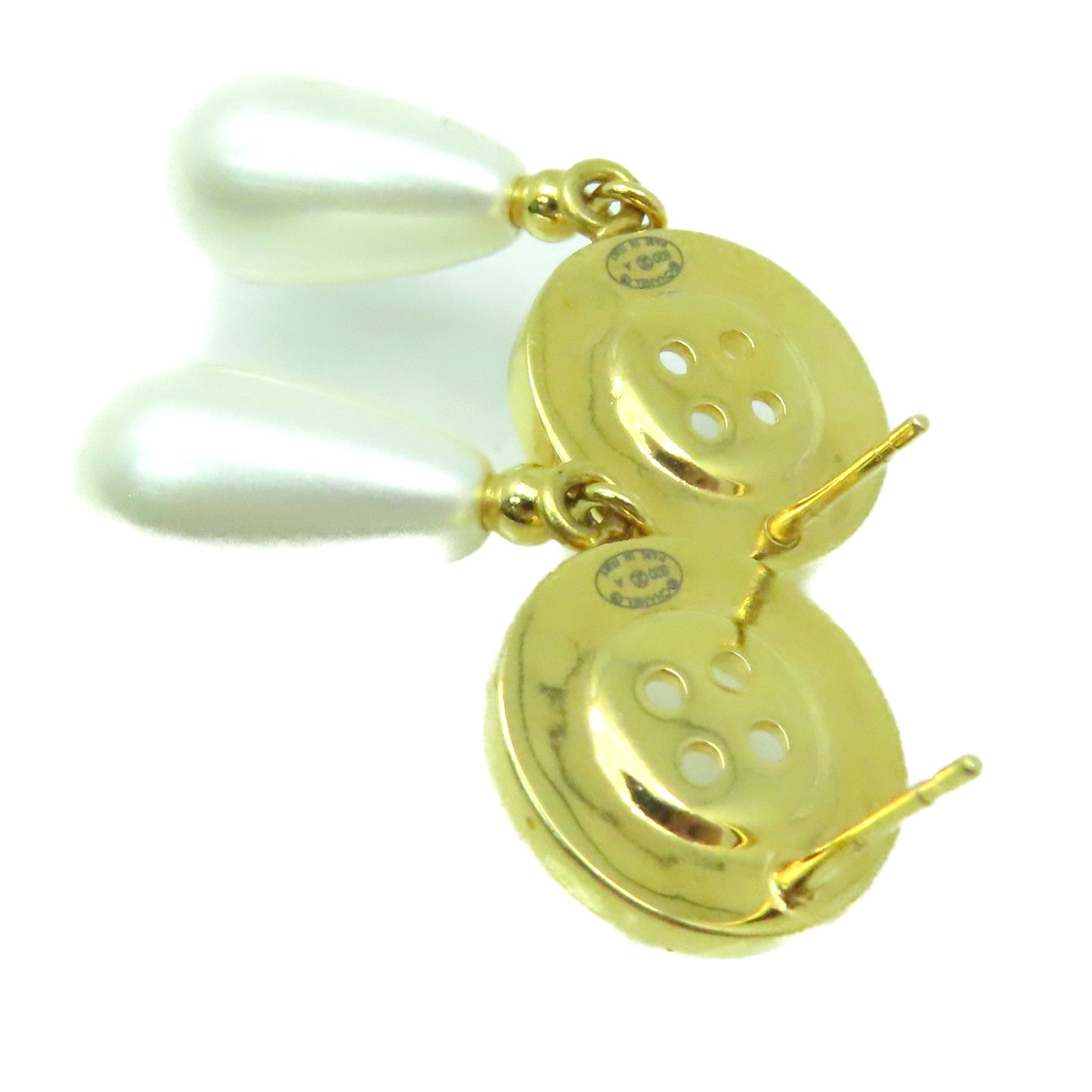CHANEL 金屬/仿珍珠Earrings耳環珍珠色