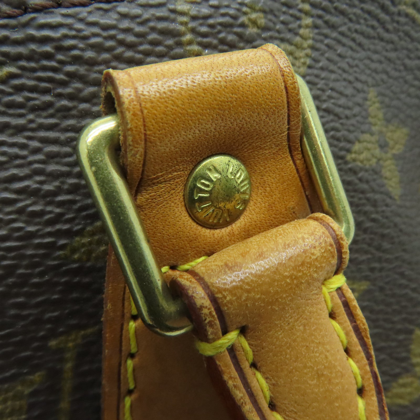 LOUIS VUITTON Monogram Speedy 25金扣手挽袋啡色