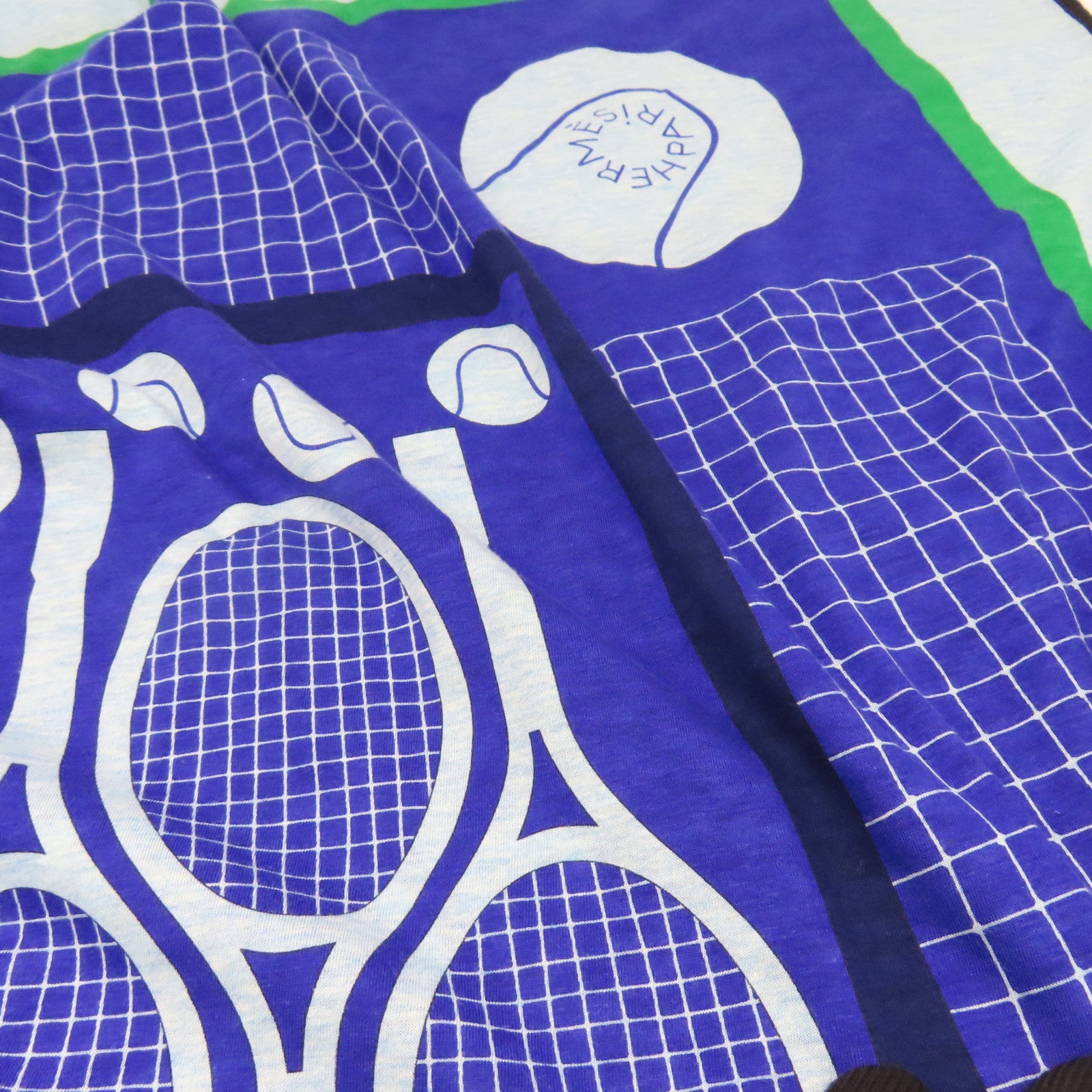 HERMES 纯棉Cotton Scarf颈巾蓝色