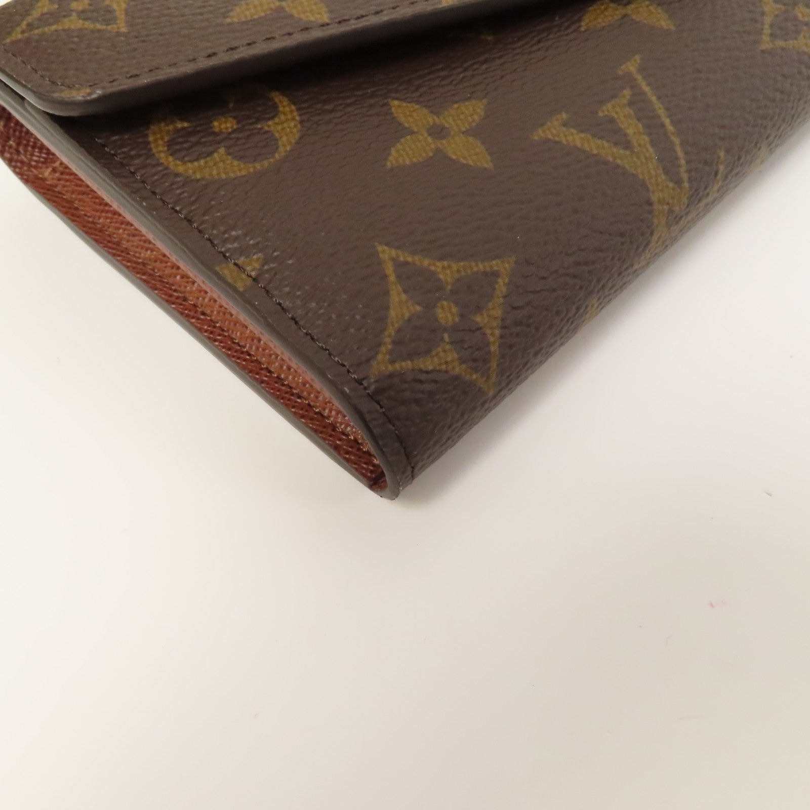 LOUIS VUITTON Monogram Sarah Wallet金扣長錢包啡色
