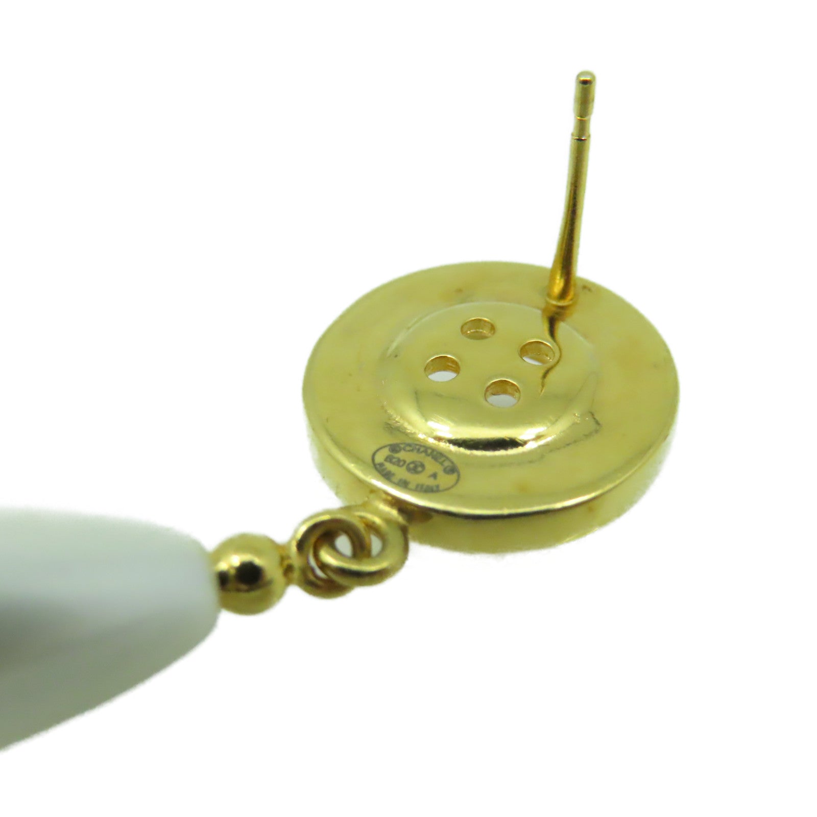 CHANEL 金屬/仿珍珠Earrings耳環珍珠色