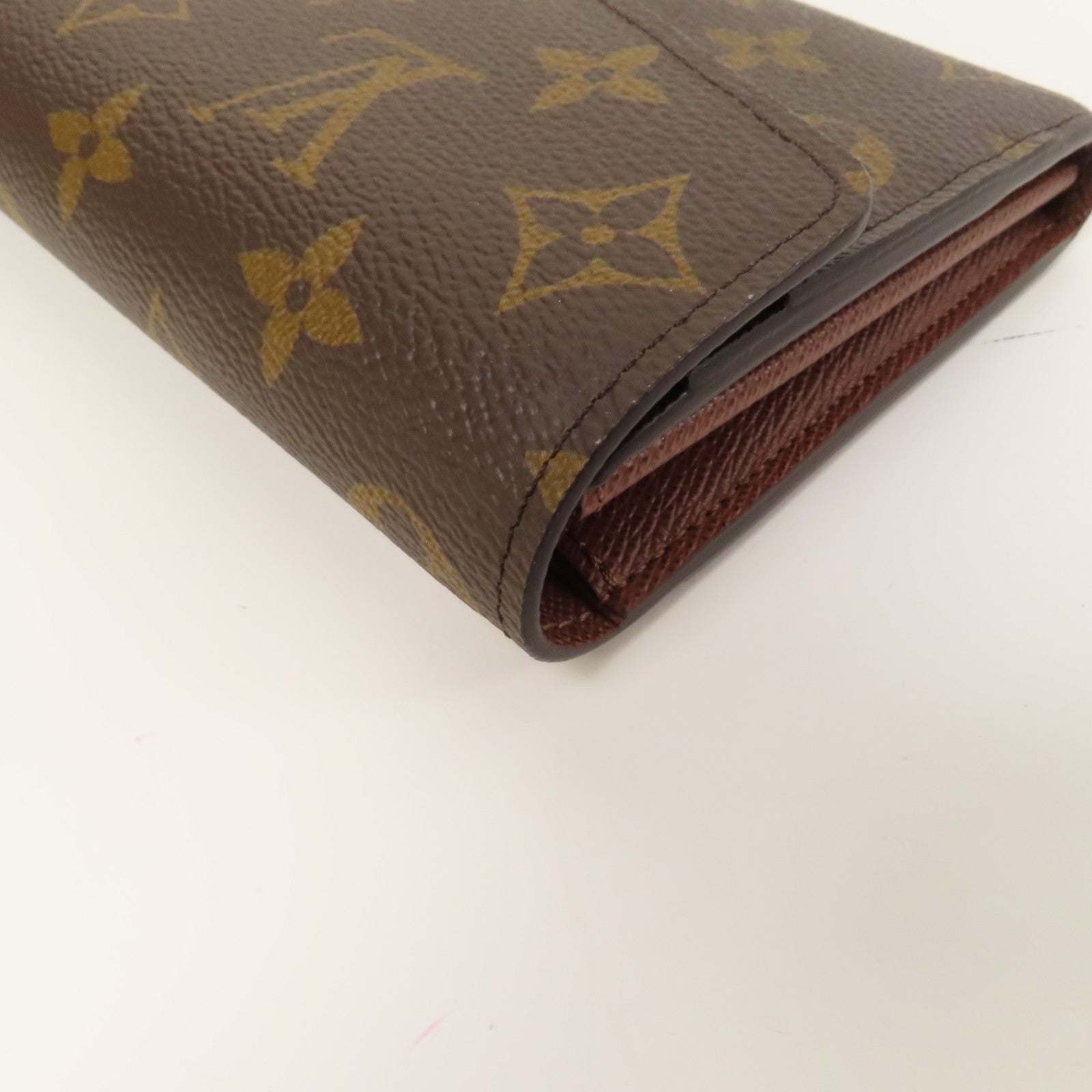LOUIS VUITTON Monogram Sarah Wallet金扣長錢包啡色