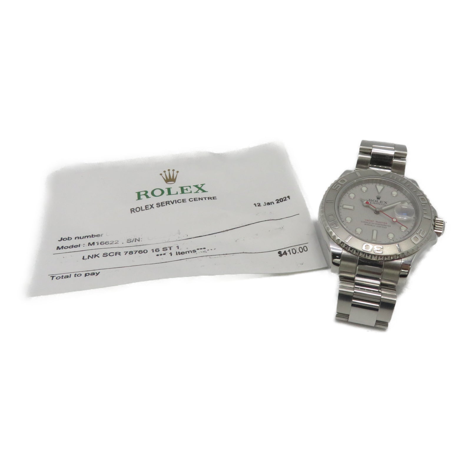 ROLEX 【激減優惠】Yacht Master 40mm不鏽鋼手錶自動機芯白色