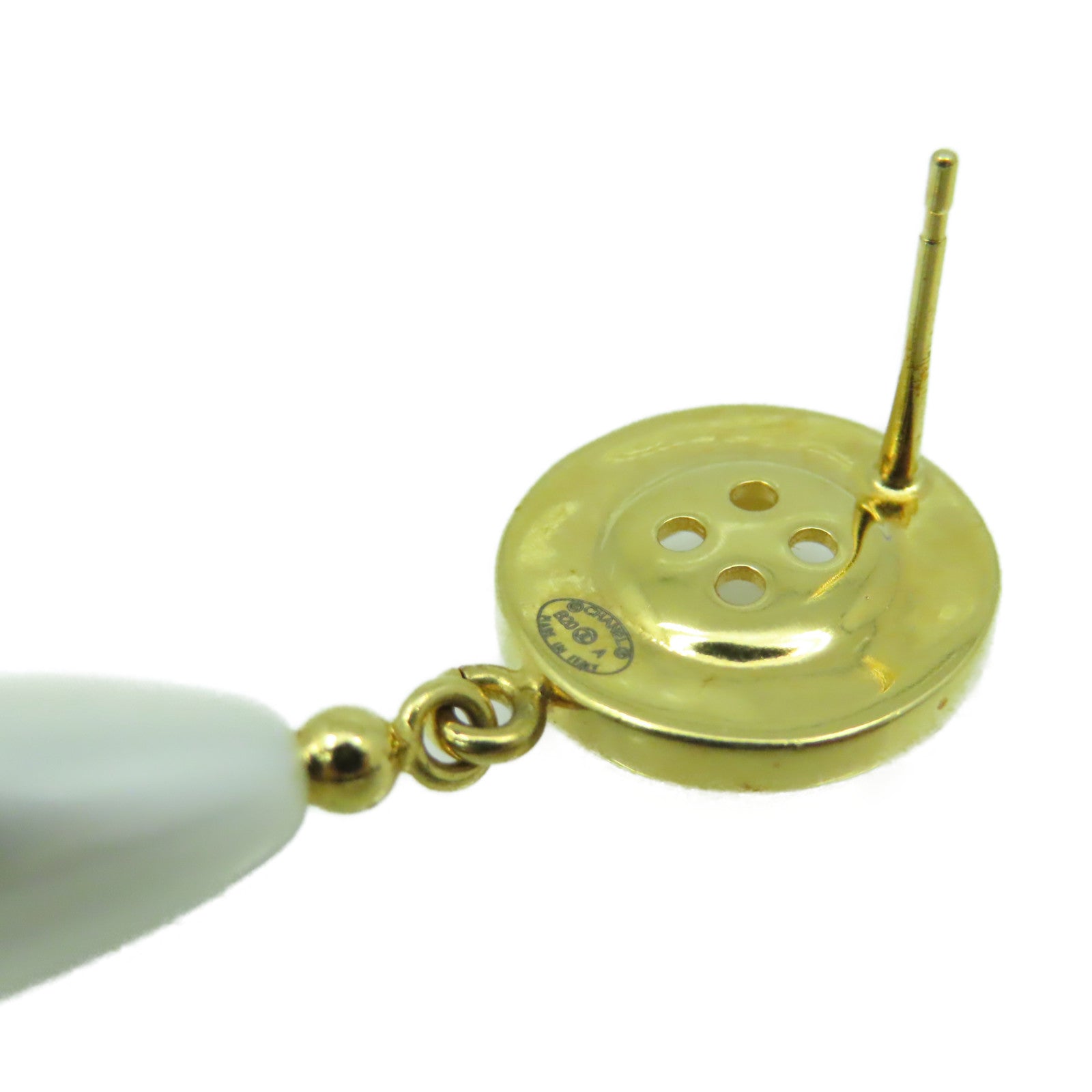 CHANEL 金屬/仿珍珠Earrings耳環珍珠色