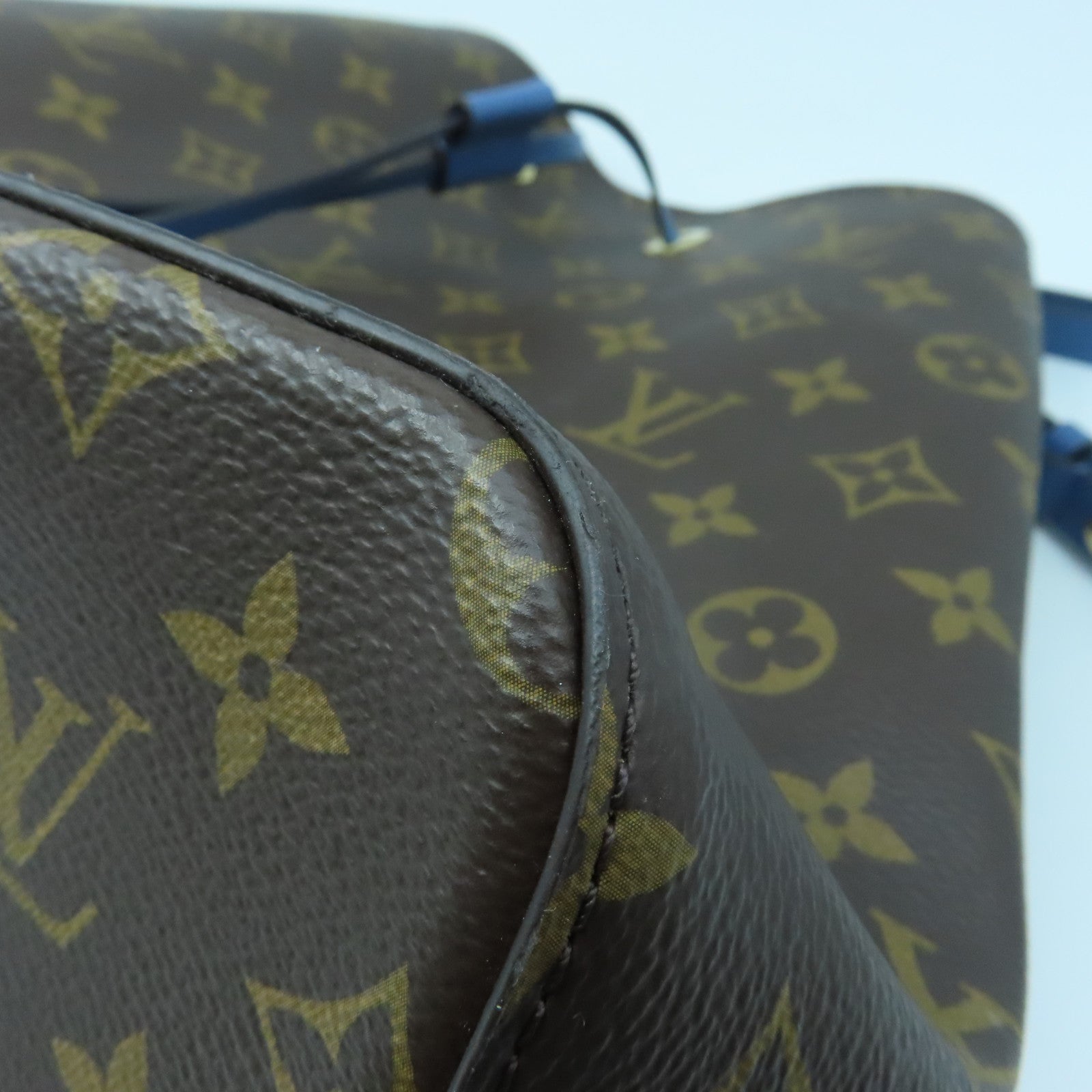 LOUIS VUITTON Monogram Neonoe MM金扣肩背袋啡色/藍色