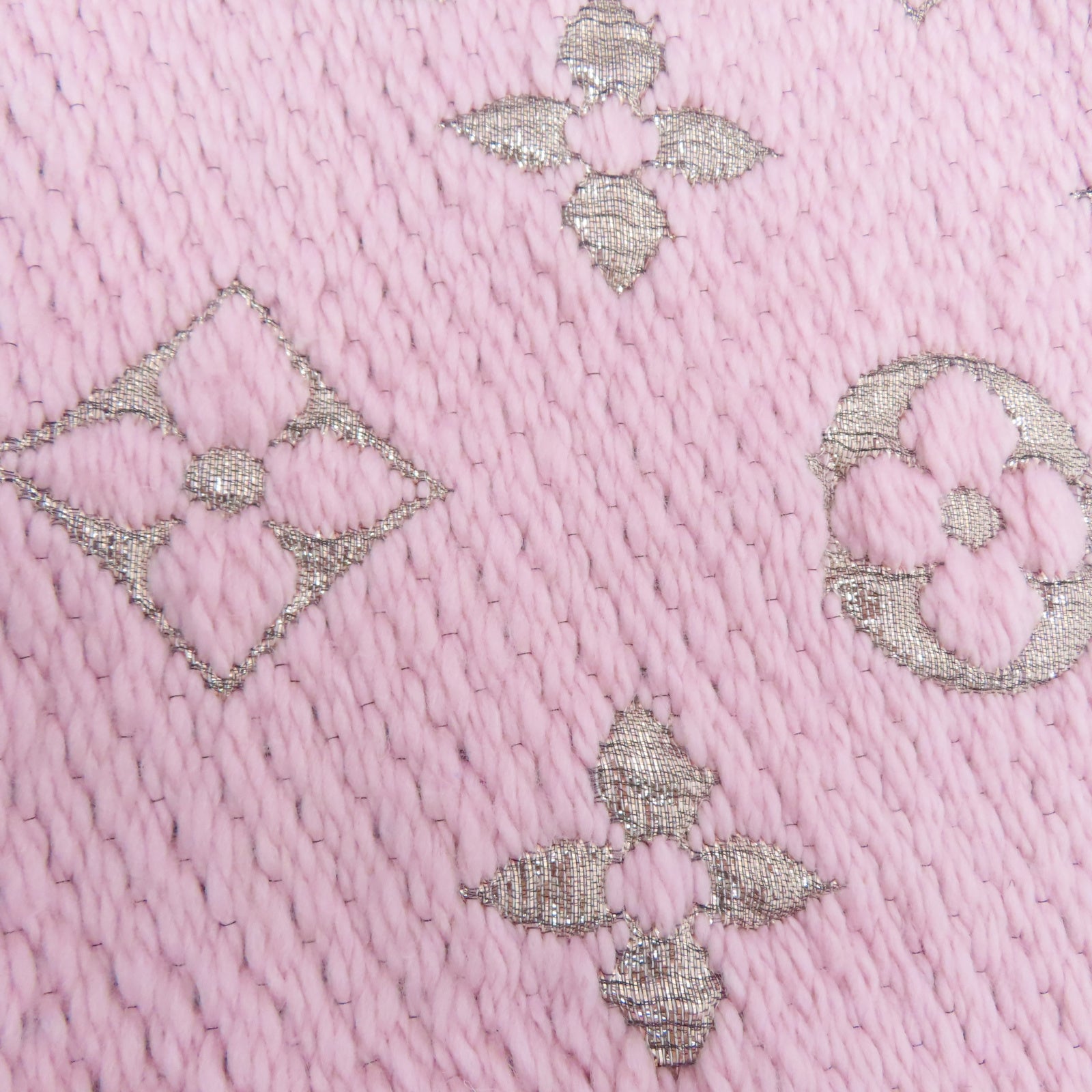 LOUIS VUITTON 羊毛/絲質/聚酯纖維Muffler圍巾粉紅色