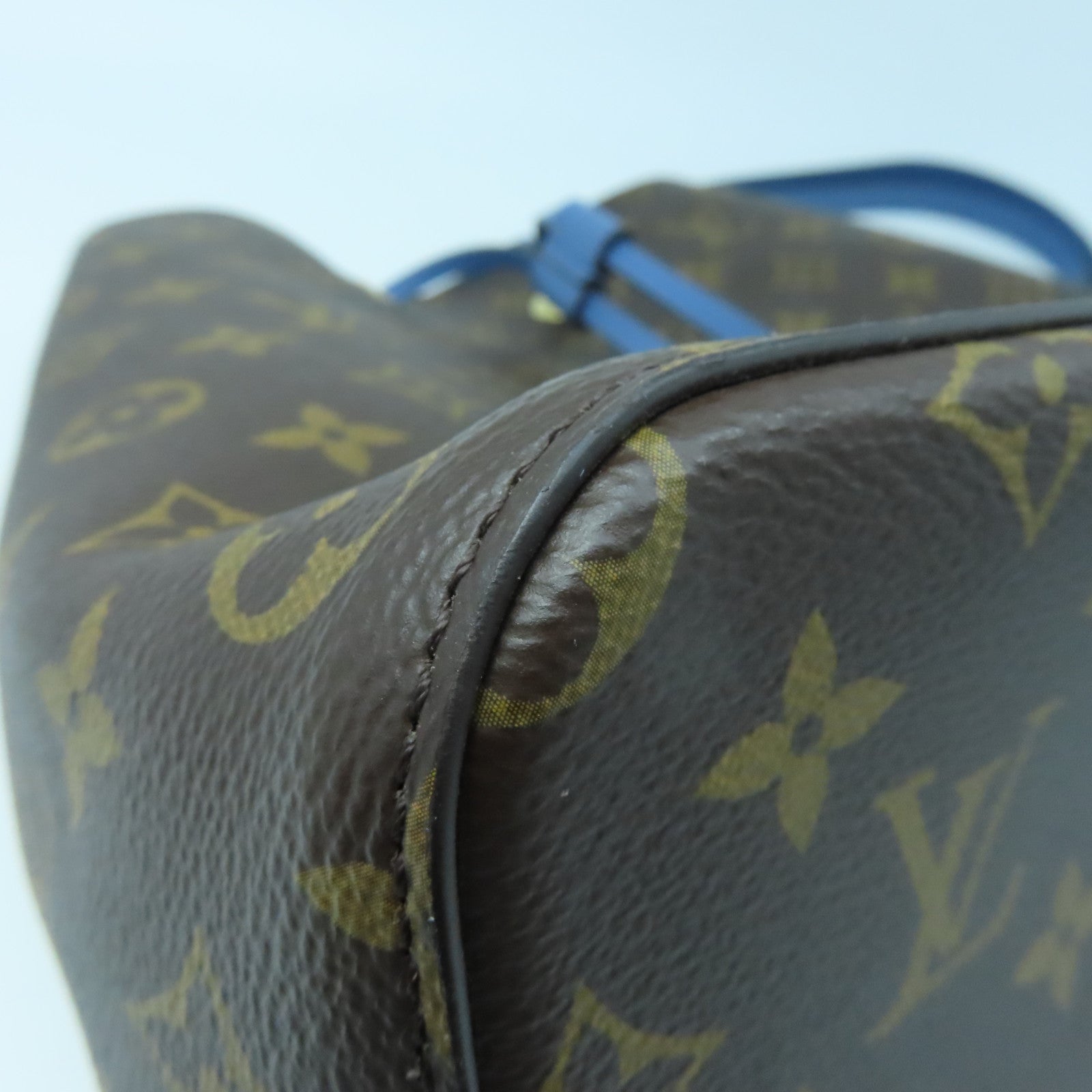 LOUIS VUITTON Monogram Neonoe MM金扣肩背袋啡色/藍色