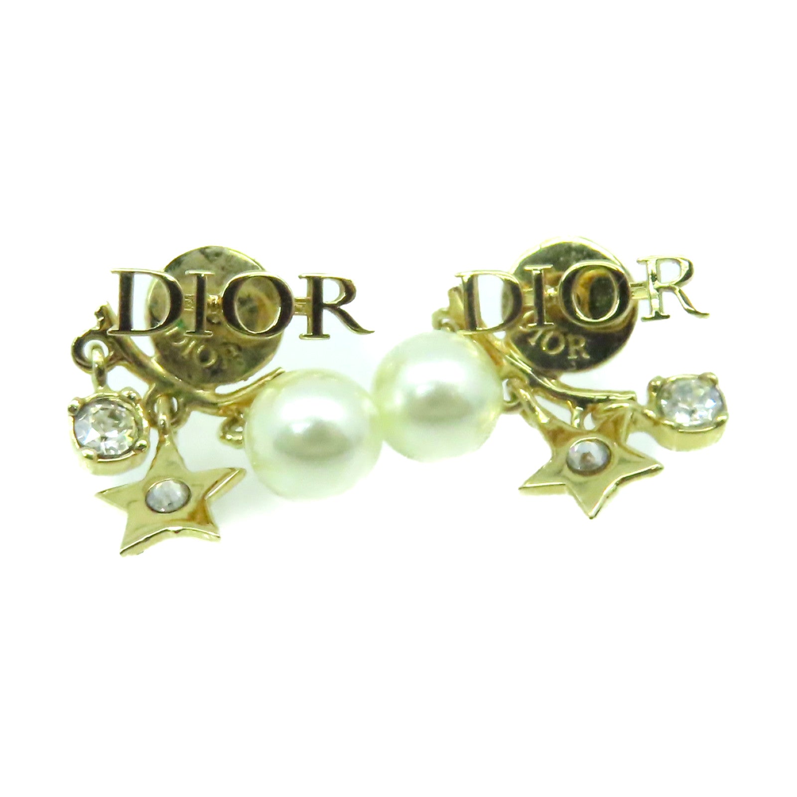 Dior 金屬/仿珍珠Earrings耳環珍珠色