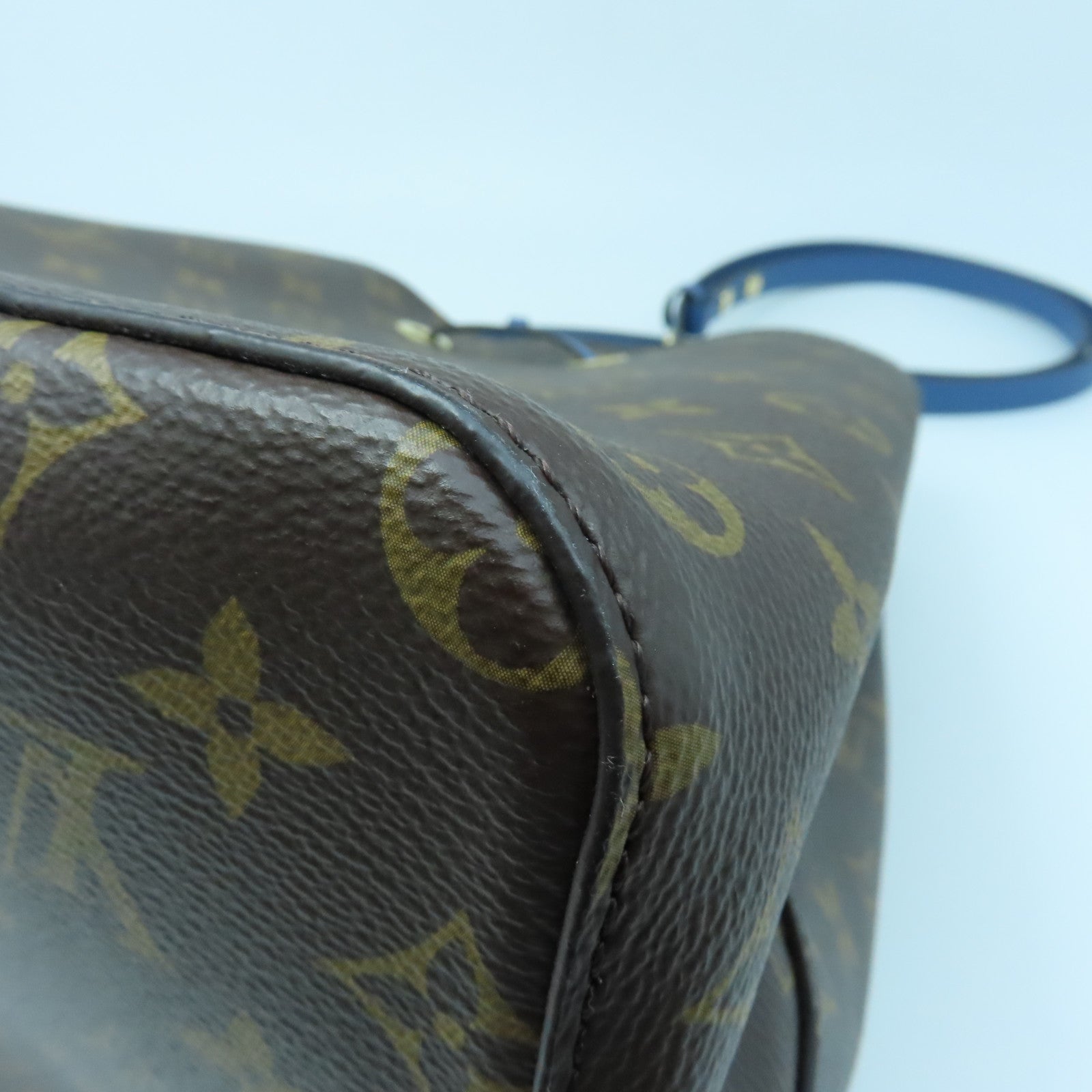 LOUIS VUITTON Monogram Neonoe MM金扣肩背袋啡色/藍色