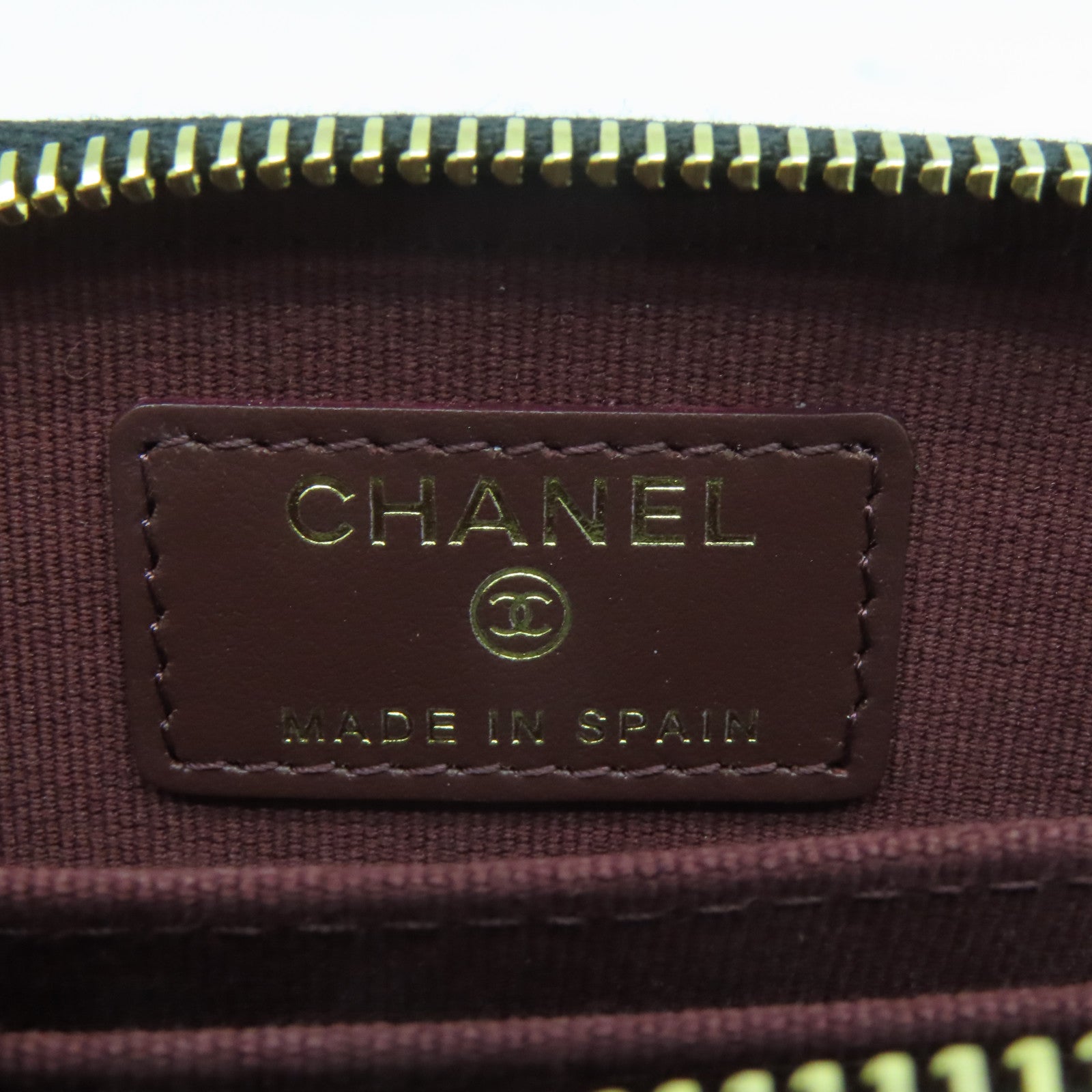 CHANEL 菱格Caviar皮革Card Case金扣卡片套黑色