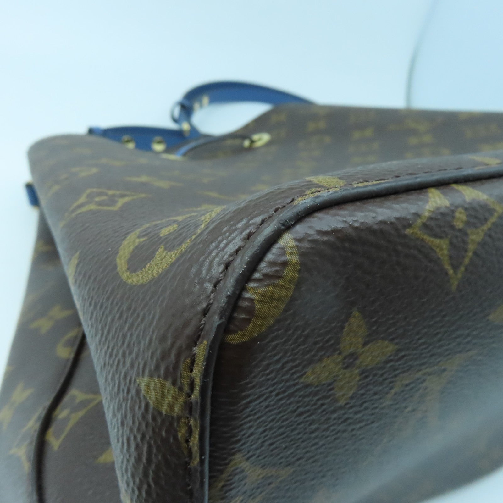 LOUIS VUITTON Monogram Neonoe MM金扣肩背袋啡色/藍色