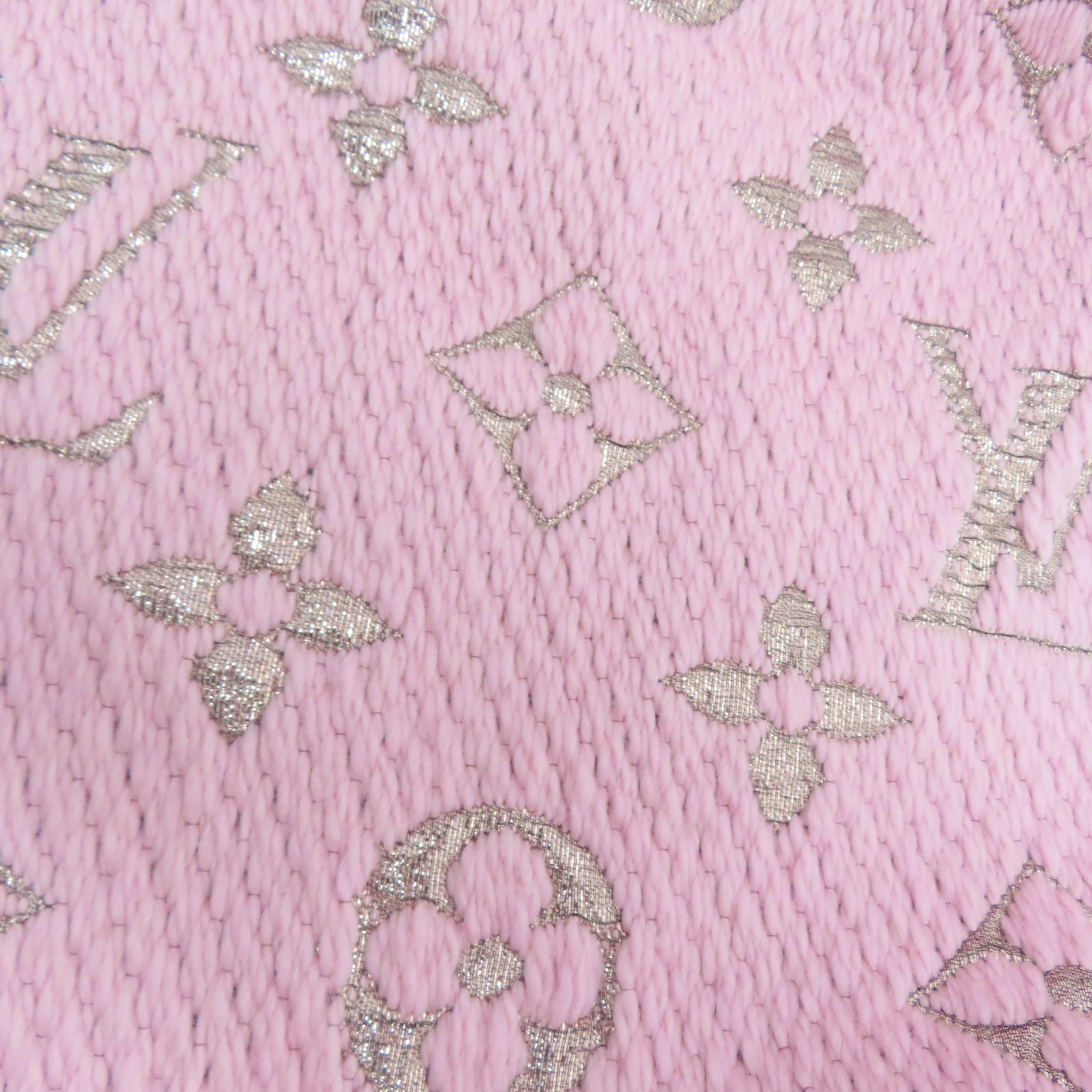 LOUIS VUITTON 羊毛/絲質/聚酯纖維Muffler圍巾粉紅色