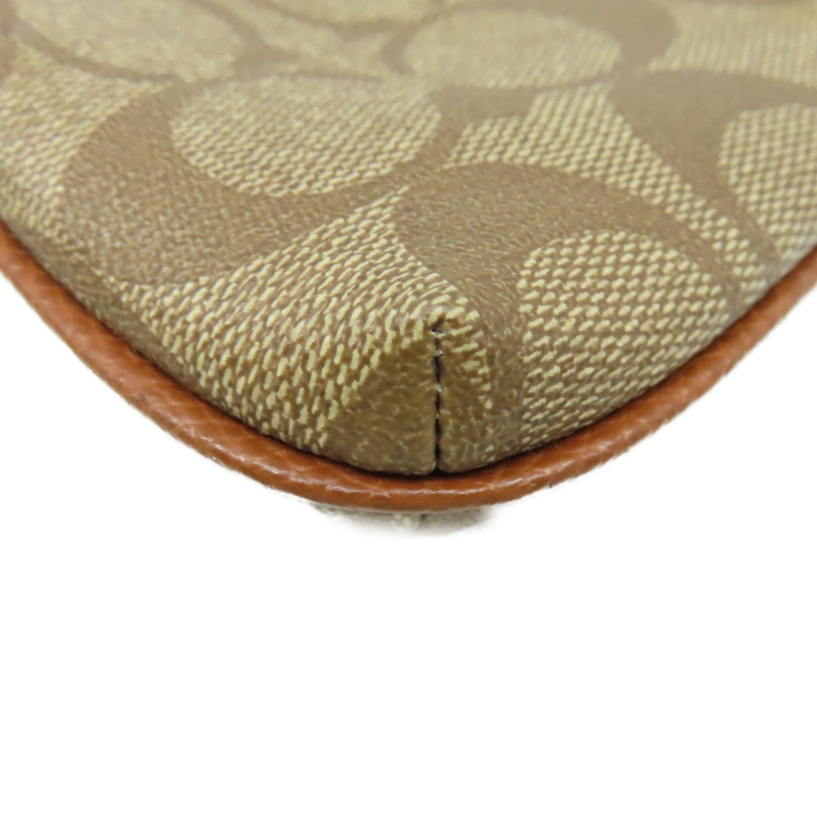 COACH 【激減優惠】塗層帆布Zipper Pouch Long Wallet手拿錢包啡色