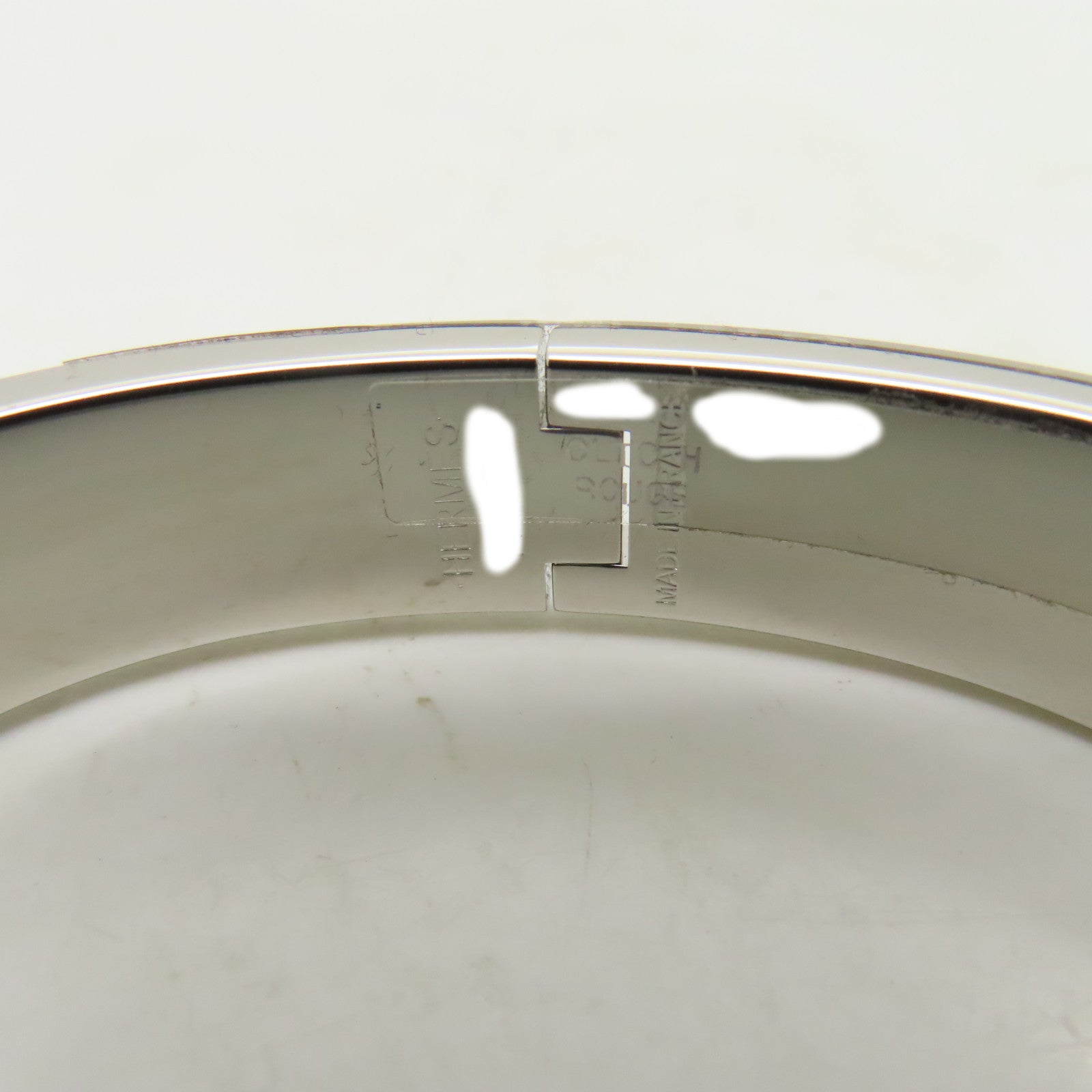 HERMES 金屬Clic H Bracelet手鐲正紅色/銀色#16cm