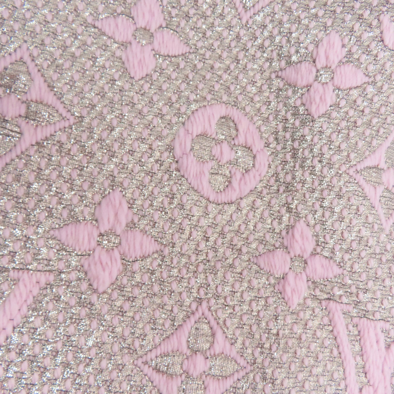 LOUIS VUITTON 羊毛/絲質/聚酯纖維Muffler圍巾粉紅色