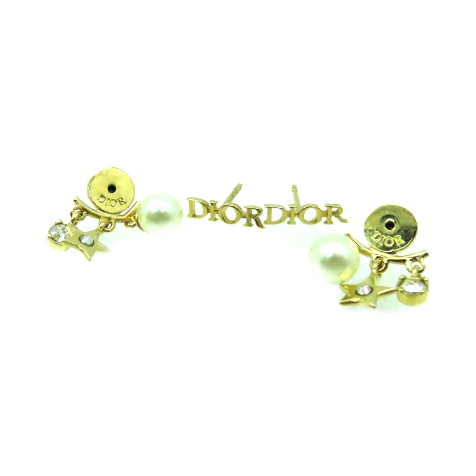 Dior 金屬/仿珍珠Earrings耳環珍珠色