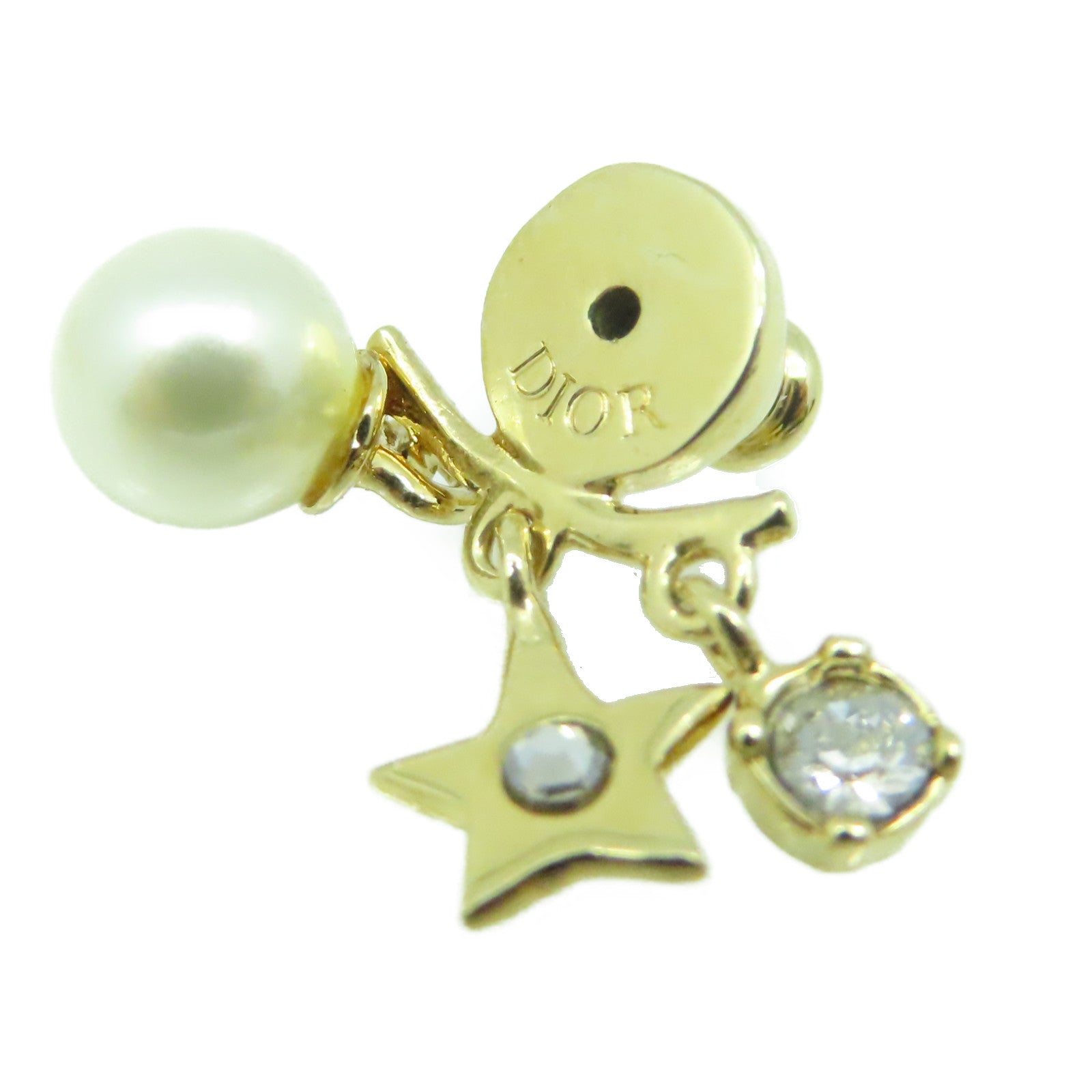 Dior 金屬/仿珍珠Earrings耳環珍珠色