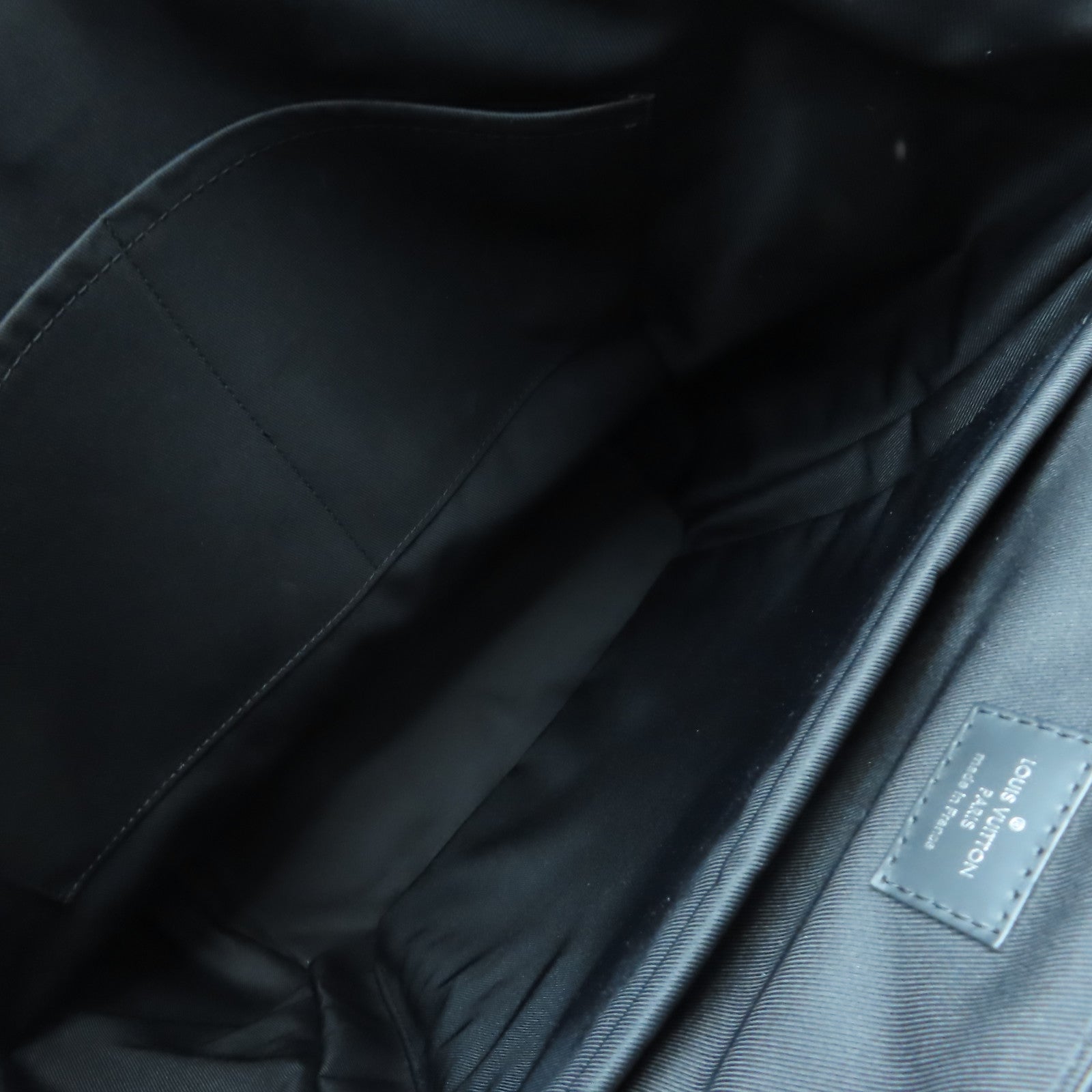 LOUIS VUITTON Monogram Eclipse Steamer銀扣背包黑色/灰色