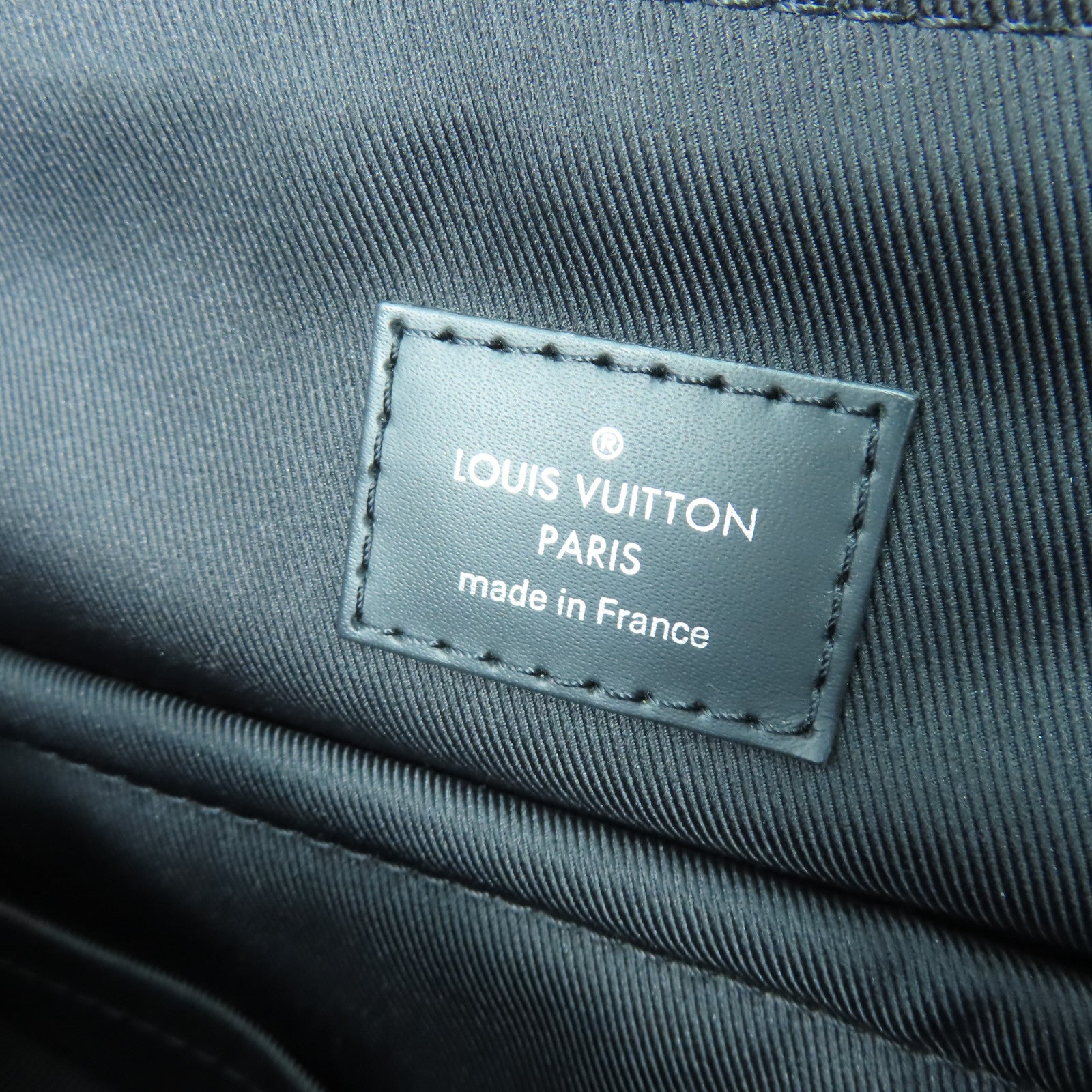 LOUIS VUITTON Monogram Eclipse Steamer銀扣背包黑色/灰色