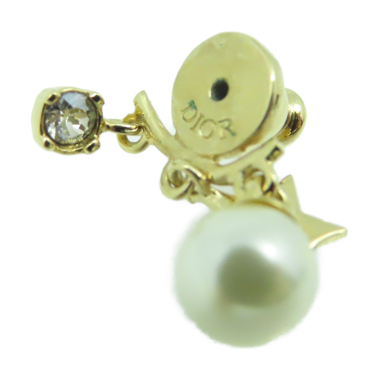 Dior 金屬/仿珍珠Earrings耳環珍珠色