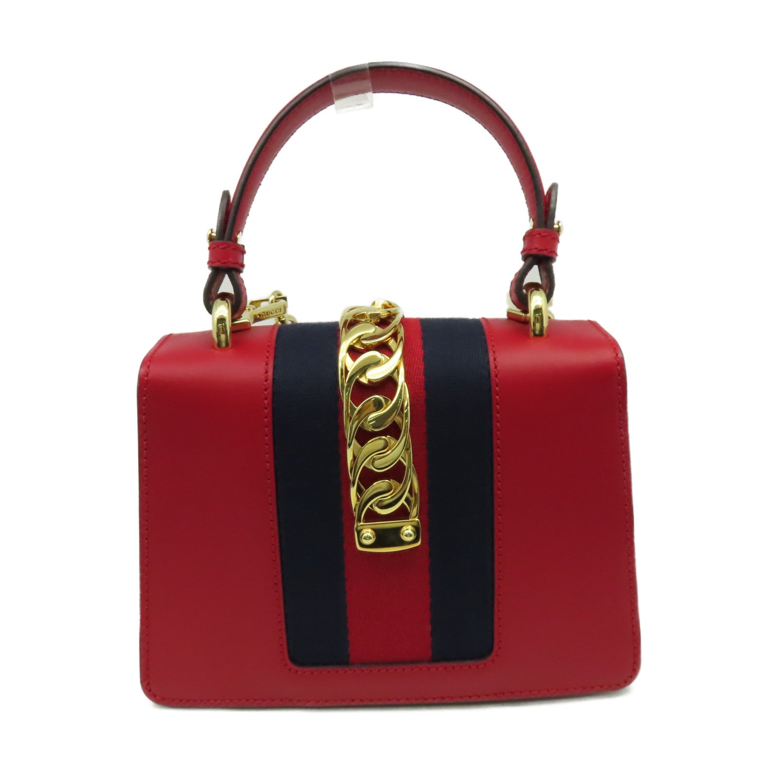 GUCCI 牛皮皮革Sylvie 2Way Shoulder Bag手挽肩背兩用袋紅色