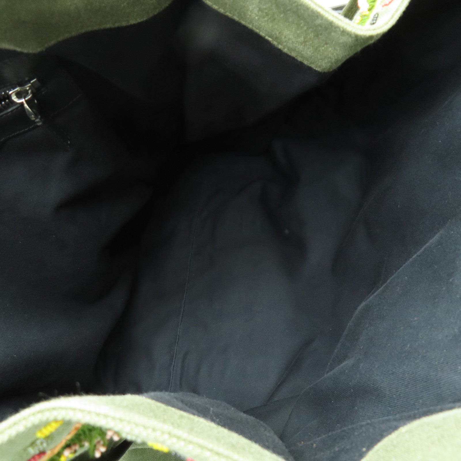 Valentino 帆布Tote Bag銀扣手挽袋綠色