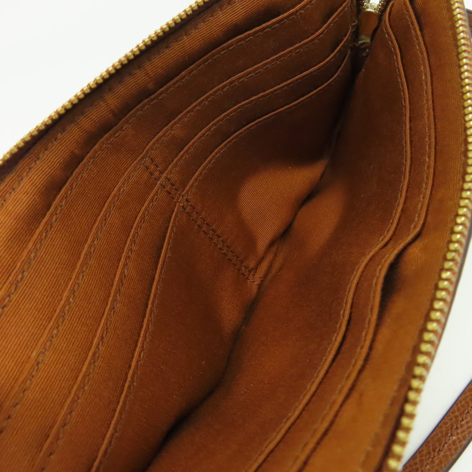 COACH 【激減優惠】塗層帆布Zipper Pouch Long Wallet手拿錢包啡色