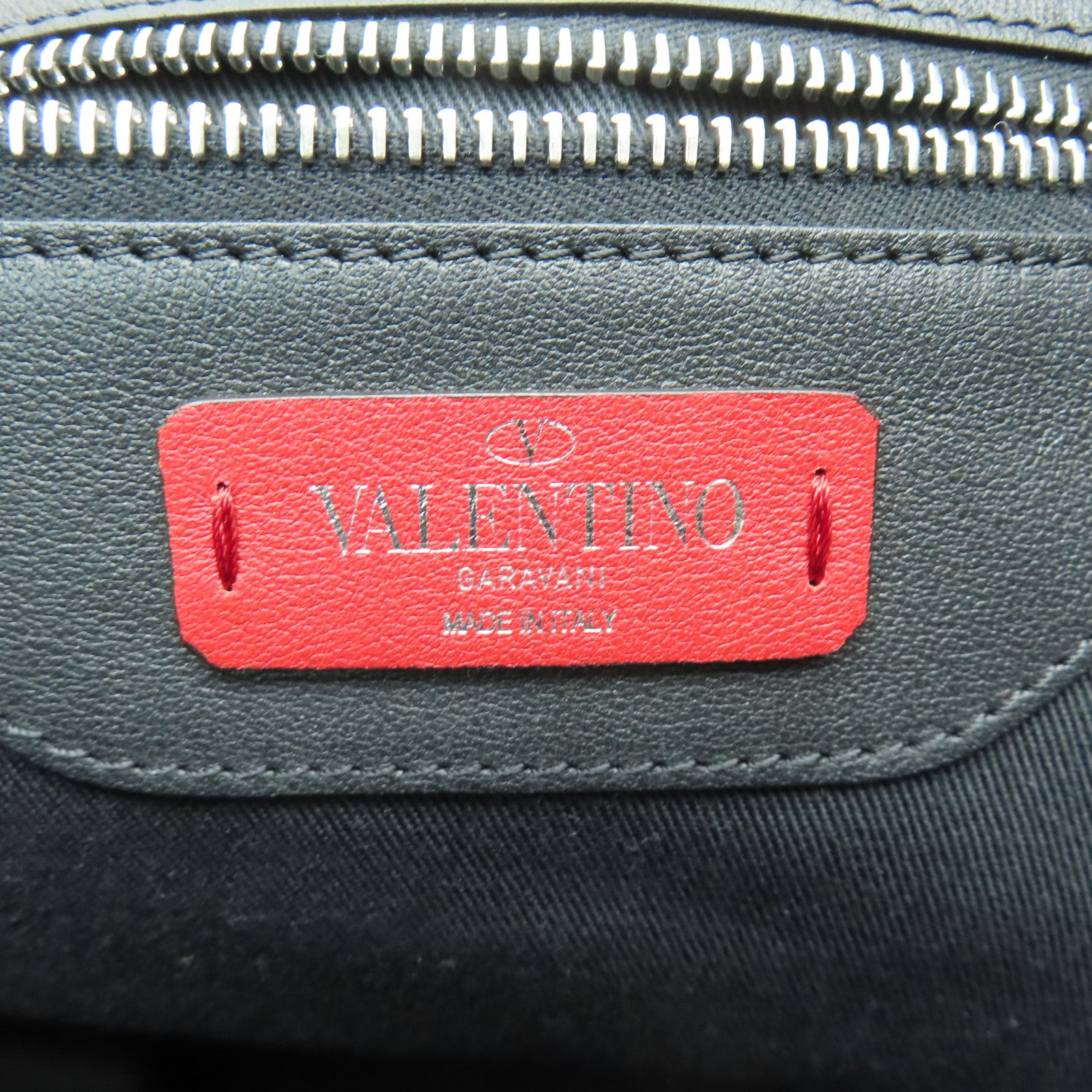 Valentino 帆布Tote Bag銀扣手挽袋綠色