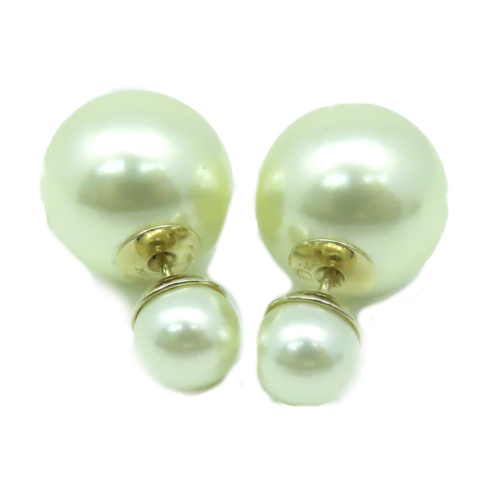 Dior 金屬/仿珍珠Pearl Earrings耳環珍珠色