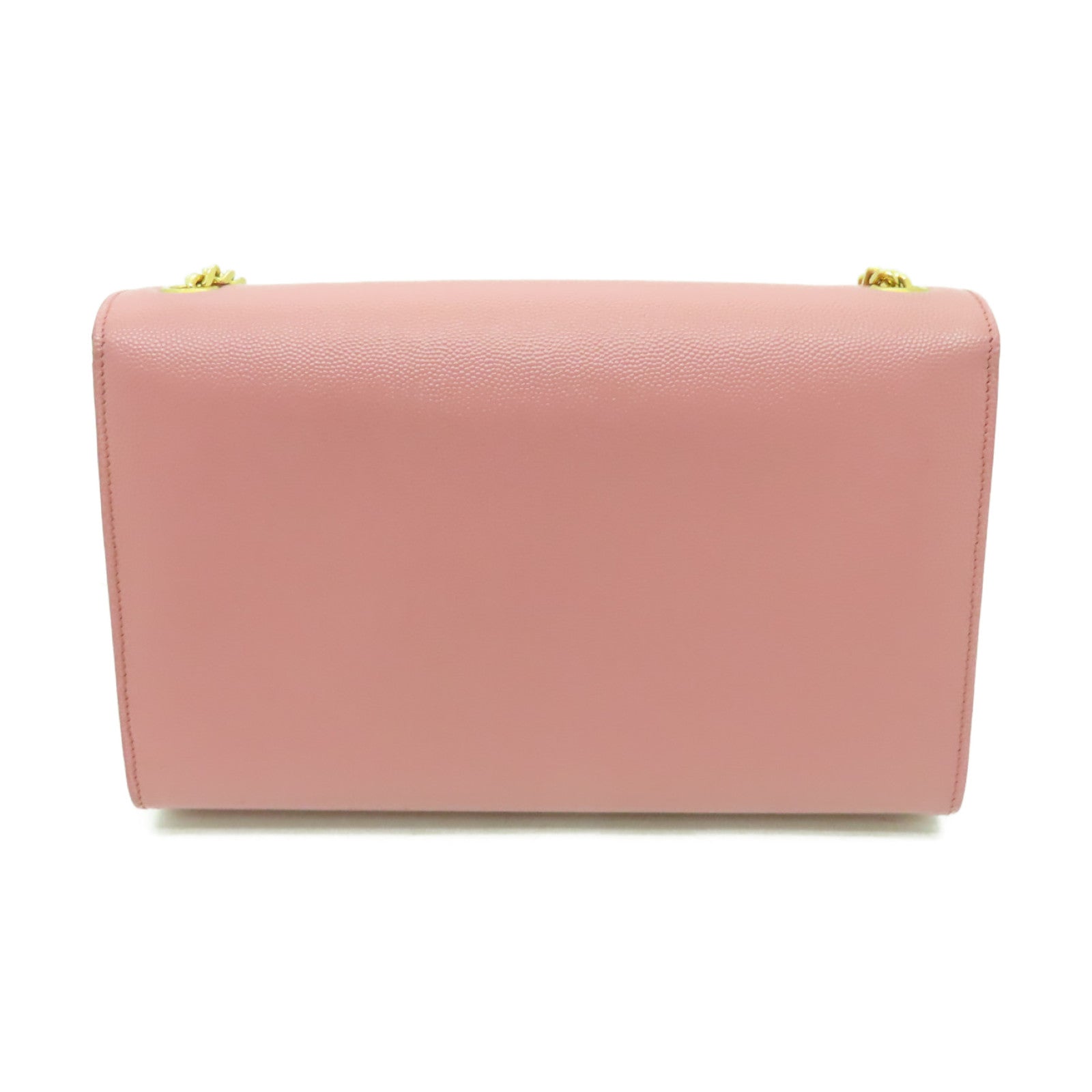 SAINT LAURENT 牛皮皮革Shoulder Bag金扣鏈帶肩背袋粉紅色