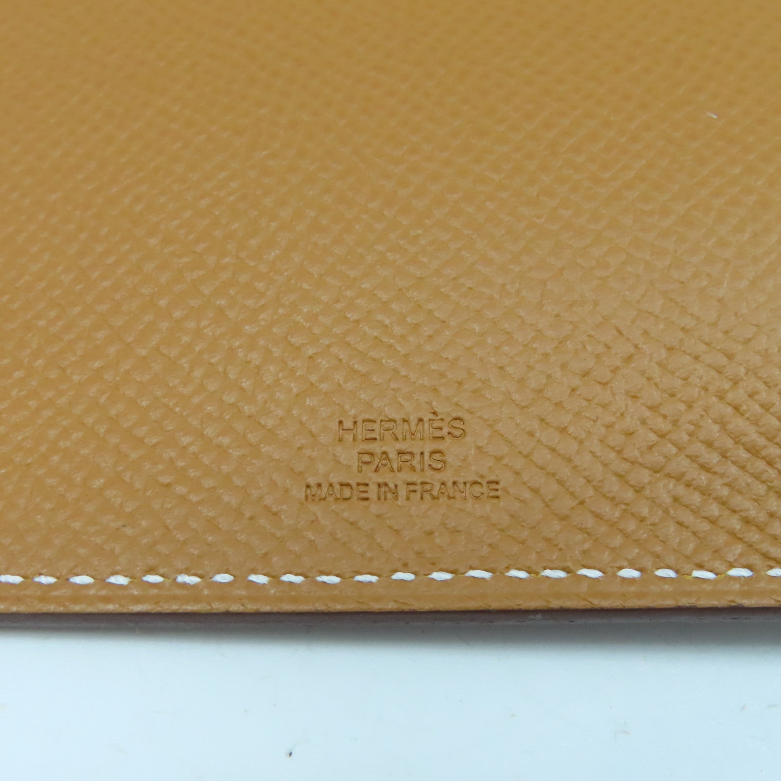 HERMES Epsom皮革Passport Case護照套經典駝色