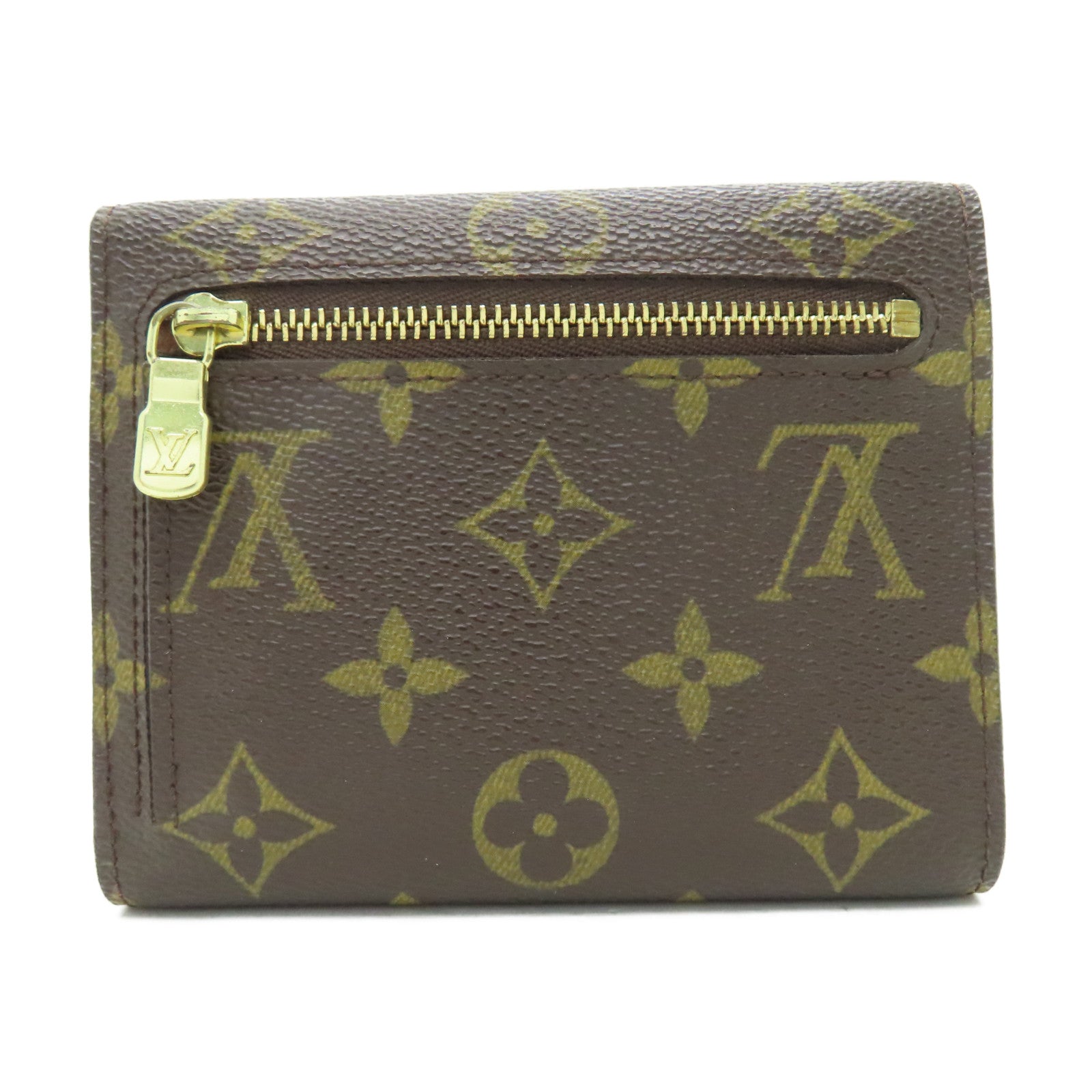 LOUIS VUITTON Monogram Portefeuilie金扣錢包啡色