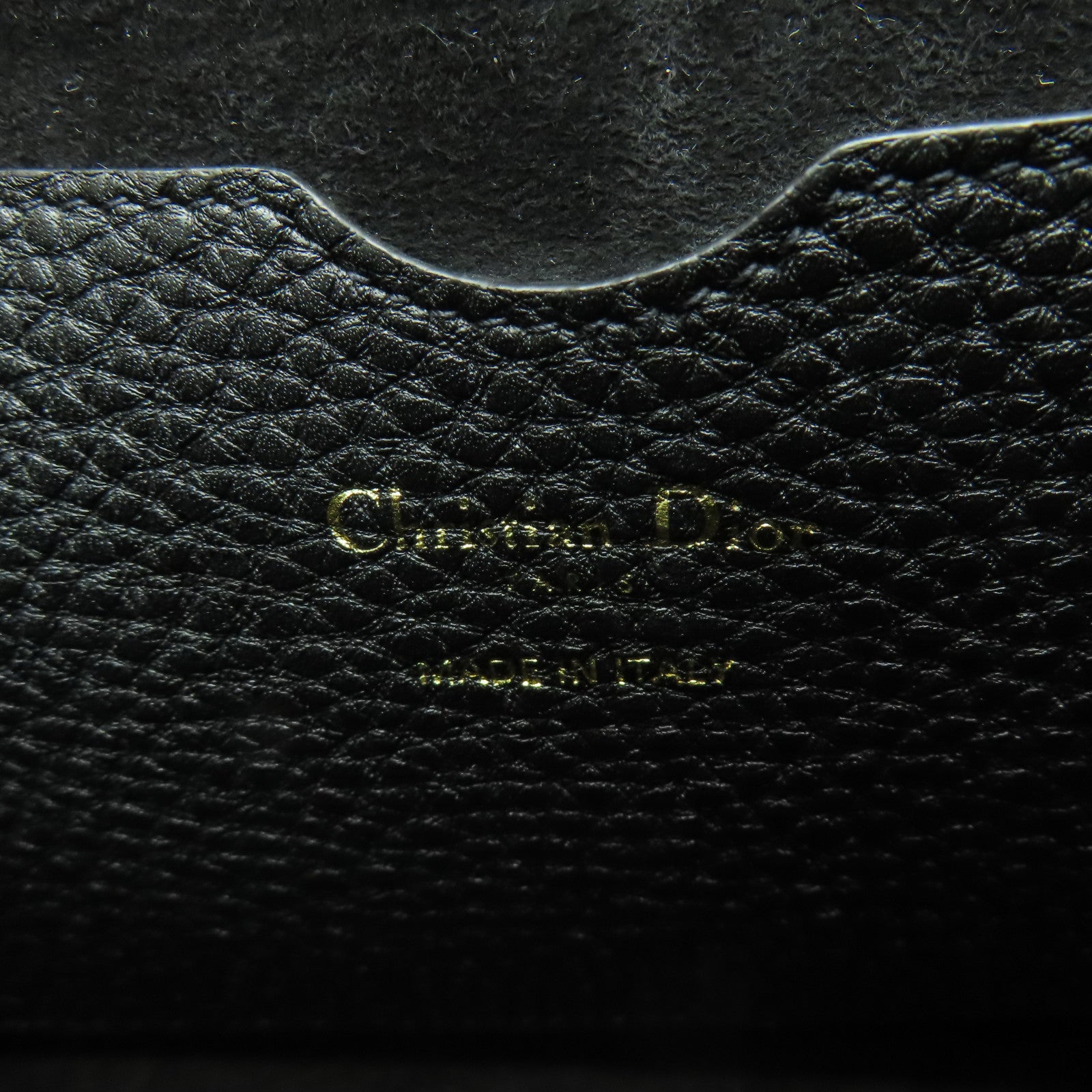 Dior 牛皮皮革Bobby金扣肩背袋黑色