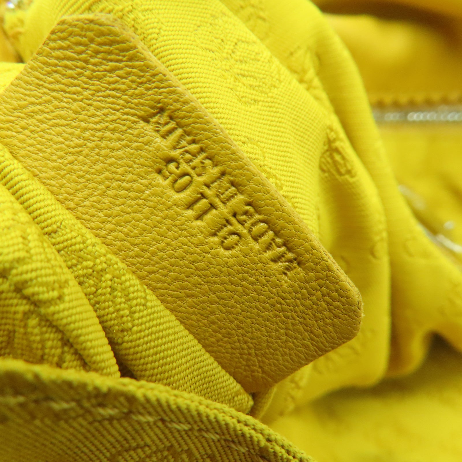 LOEWE [Sharp Discount] Sheepskin Leather Bolso Flamenco 30 Silver Buckle Shoulder Bag Mustard Color